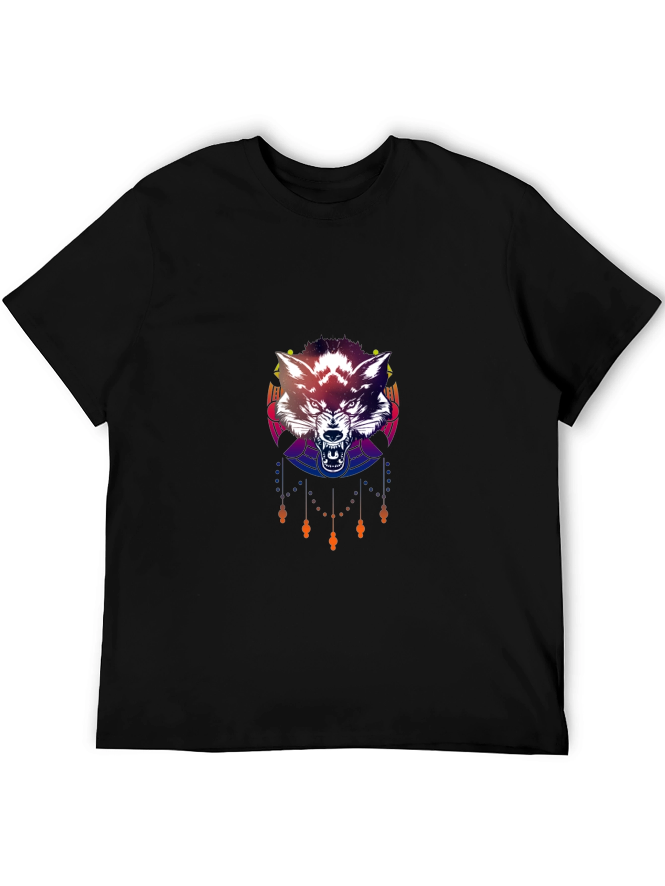 Wolf Graphic Tee - Mens Black Short Sleeve
