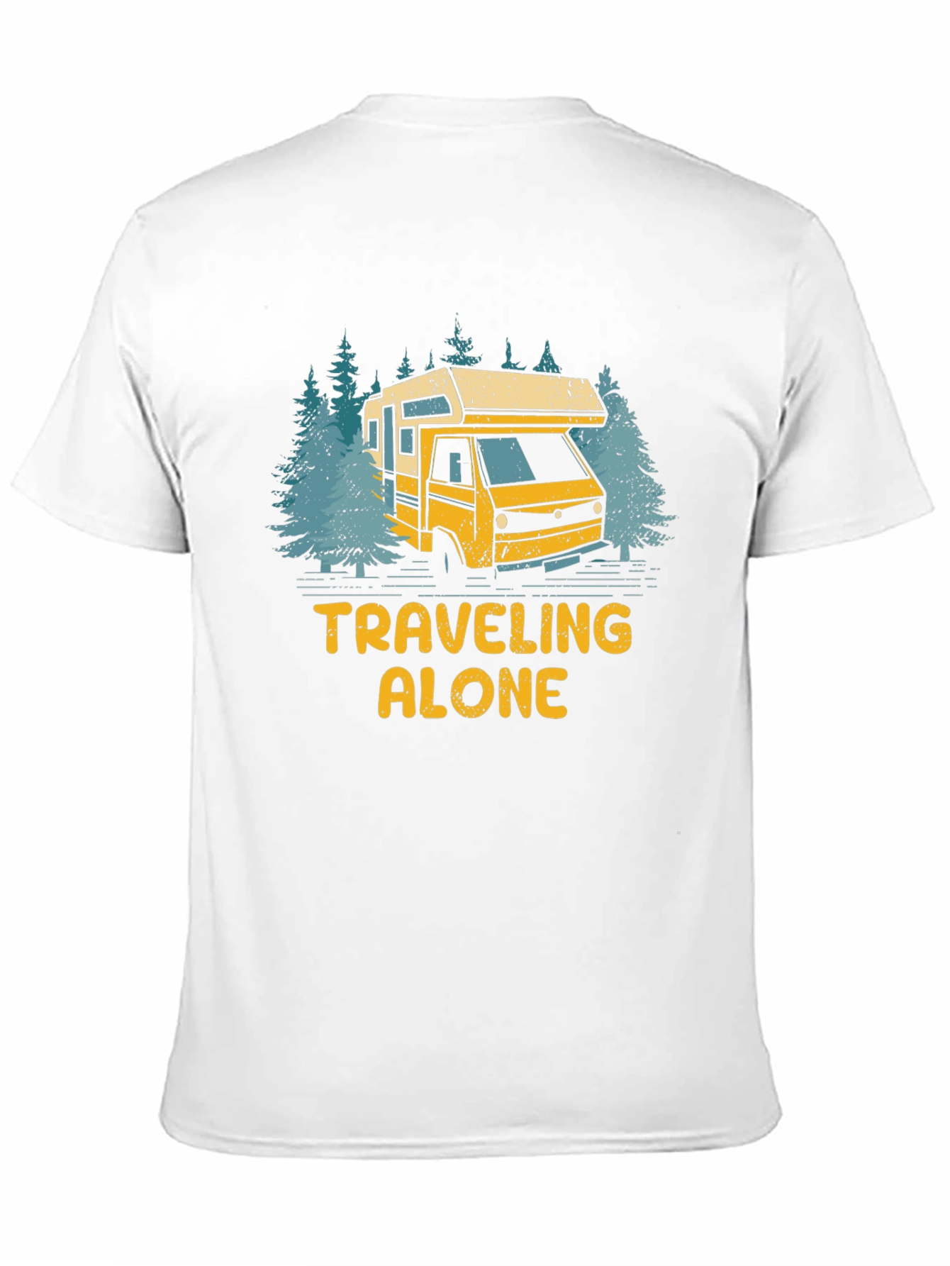 Traveling Alone Camper Van Graphic Tee