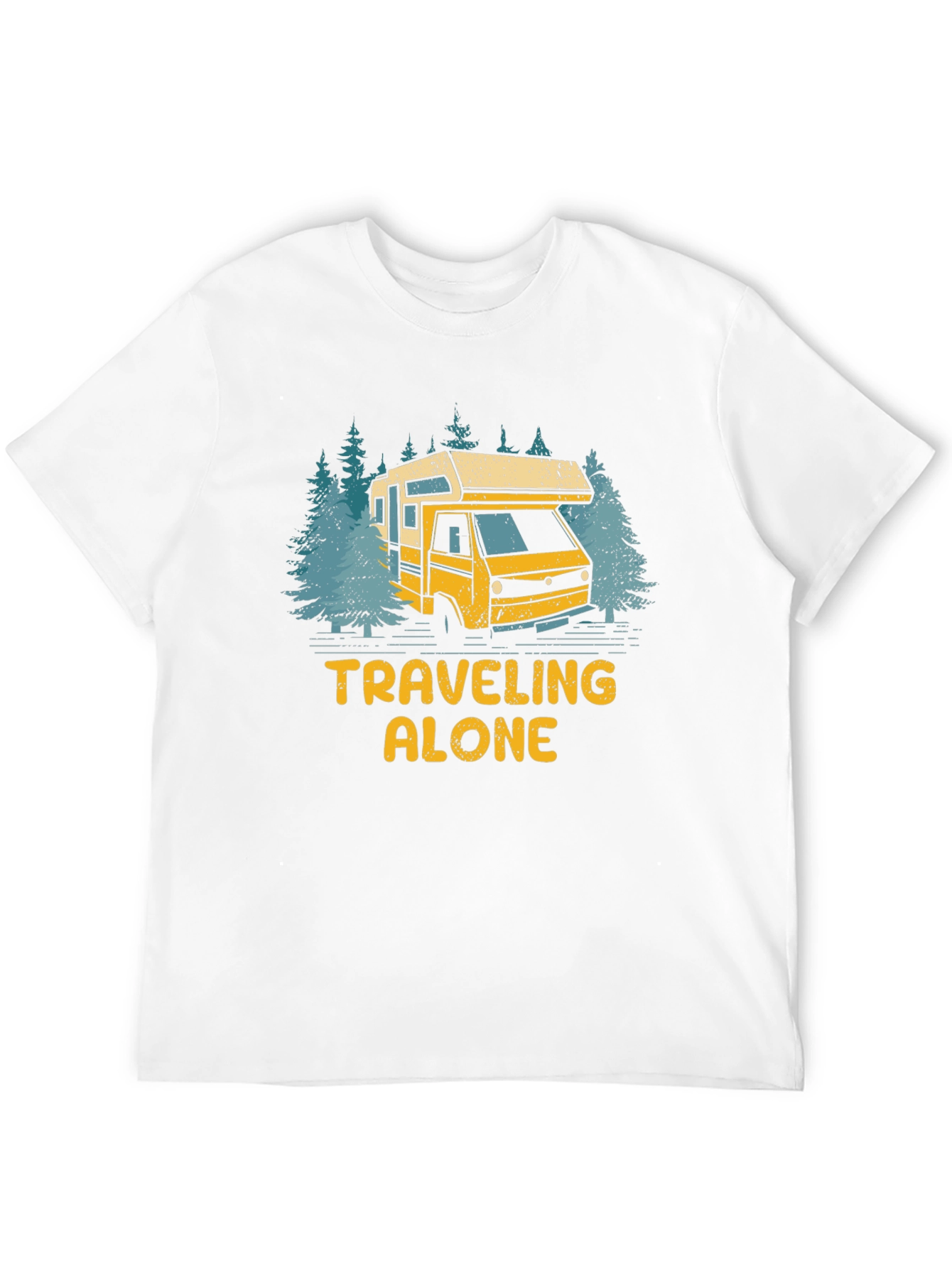 Traveling Alone Camper Van Graphic Tee