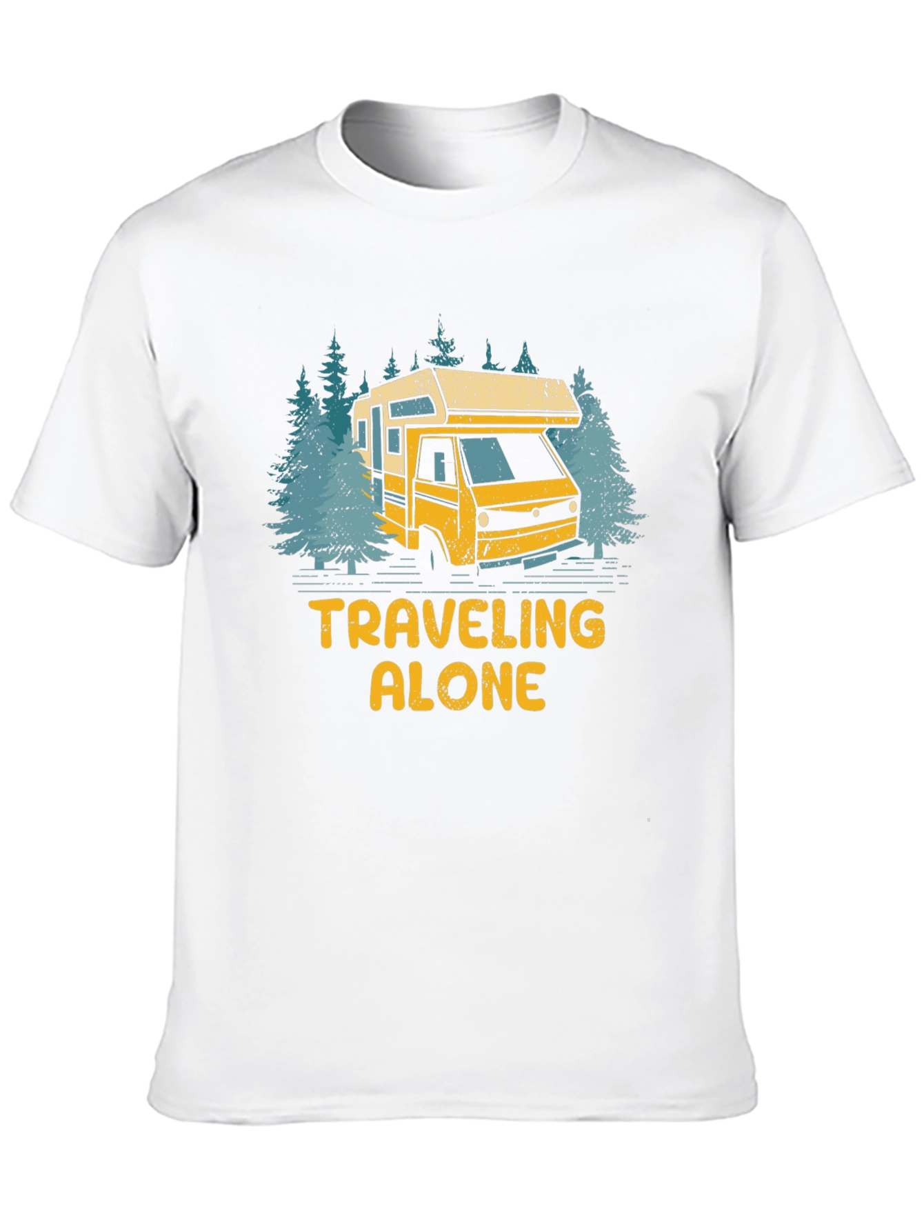Traveling Alone Camper Van Graphic Tee