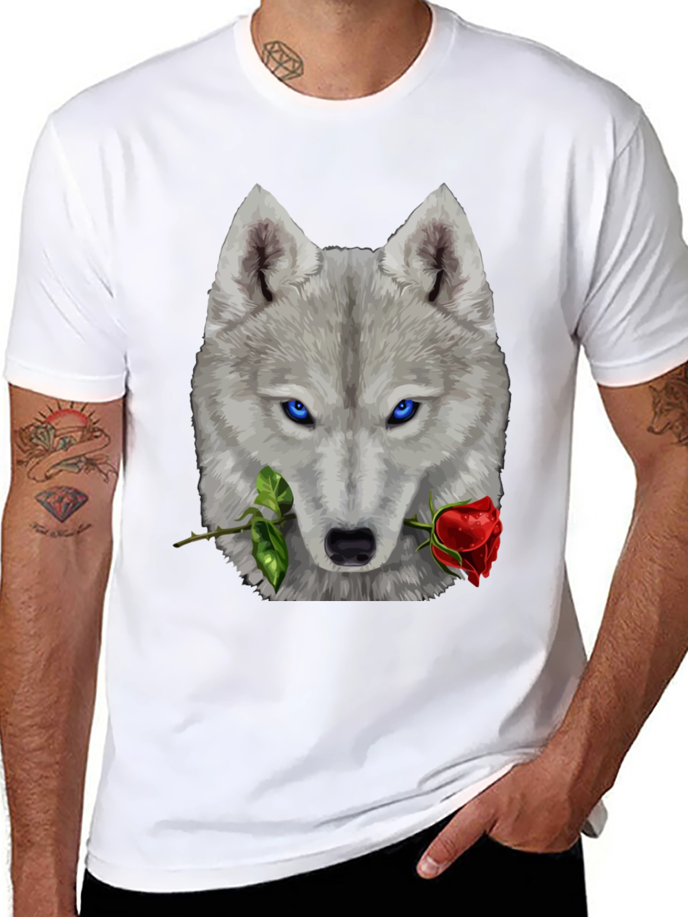 Wolf & Rose Graphic T-Shirt - Mens Black Tee