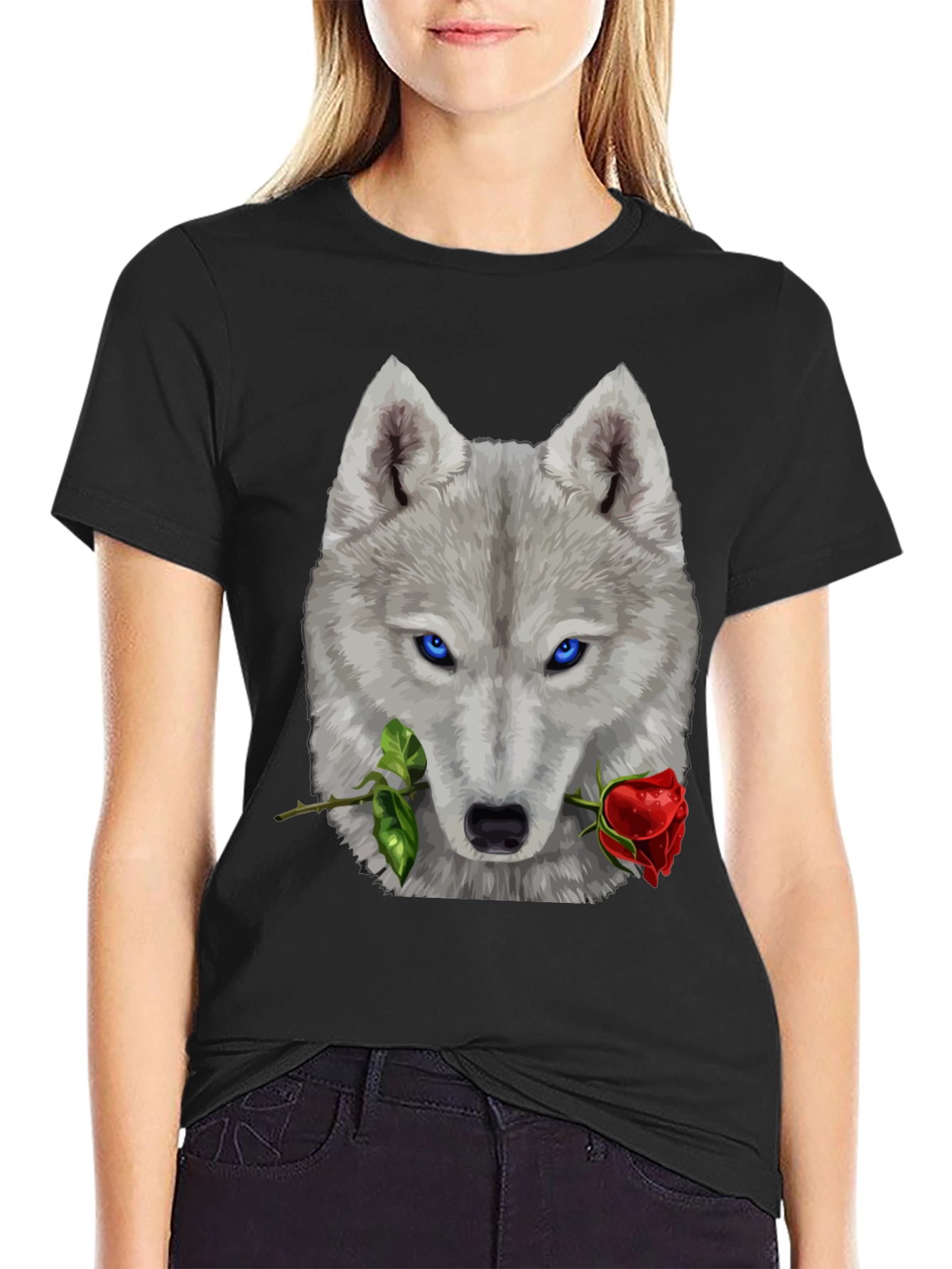 Wolf & Rose Graphic T-Shirt - Mens Black Tee