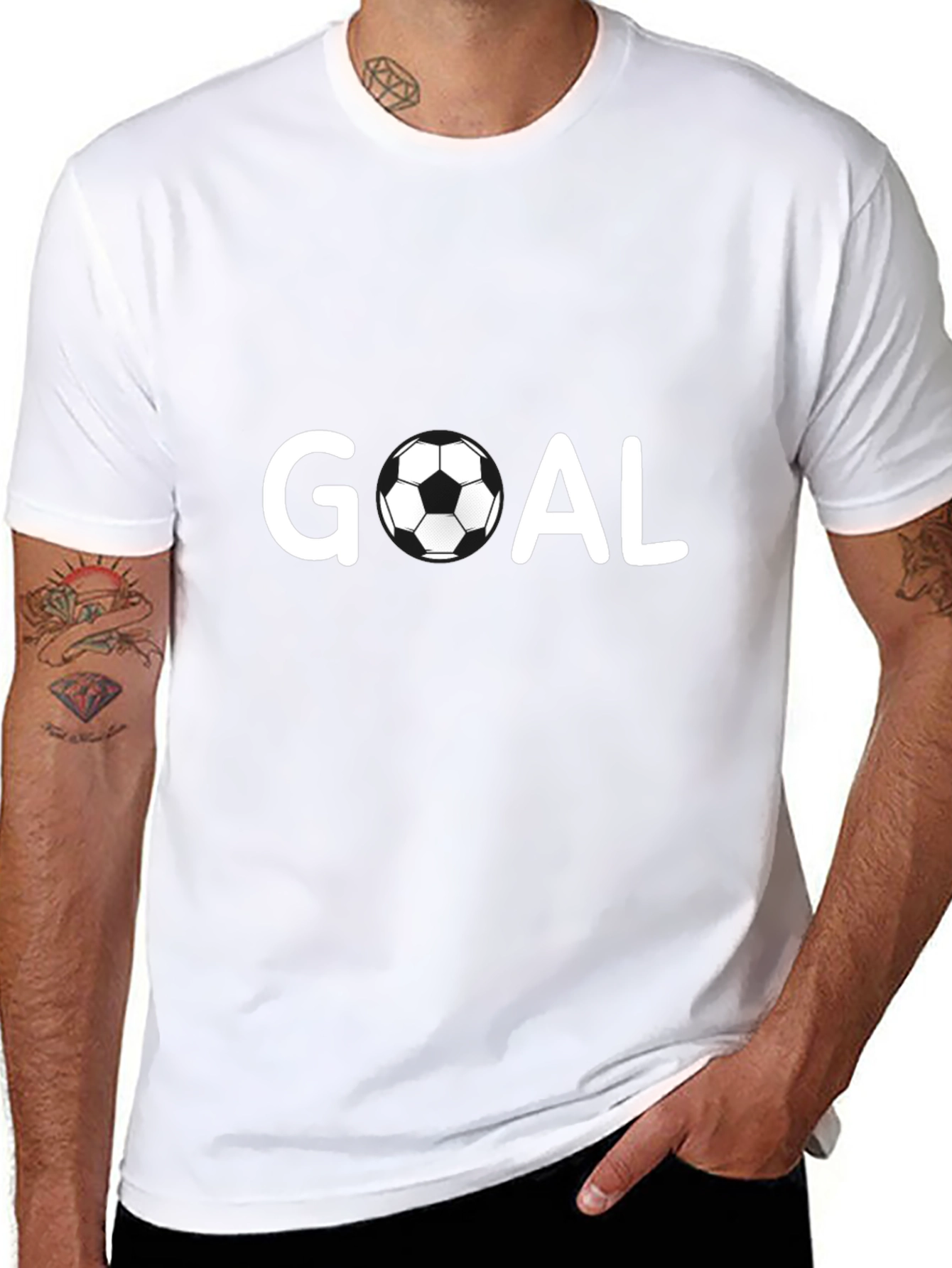 Goal T-Shirt - Black Soccer Ball Tee