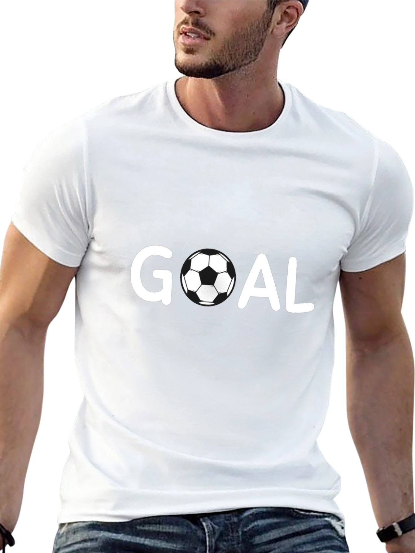 Goal T-Shirt - Black Soccer Ball Tee