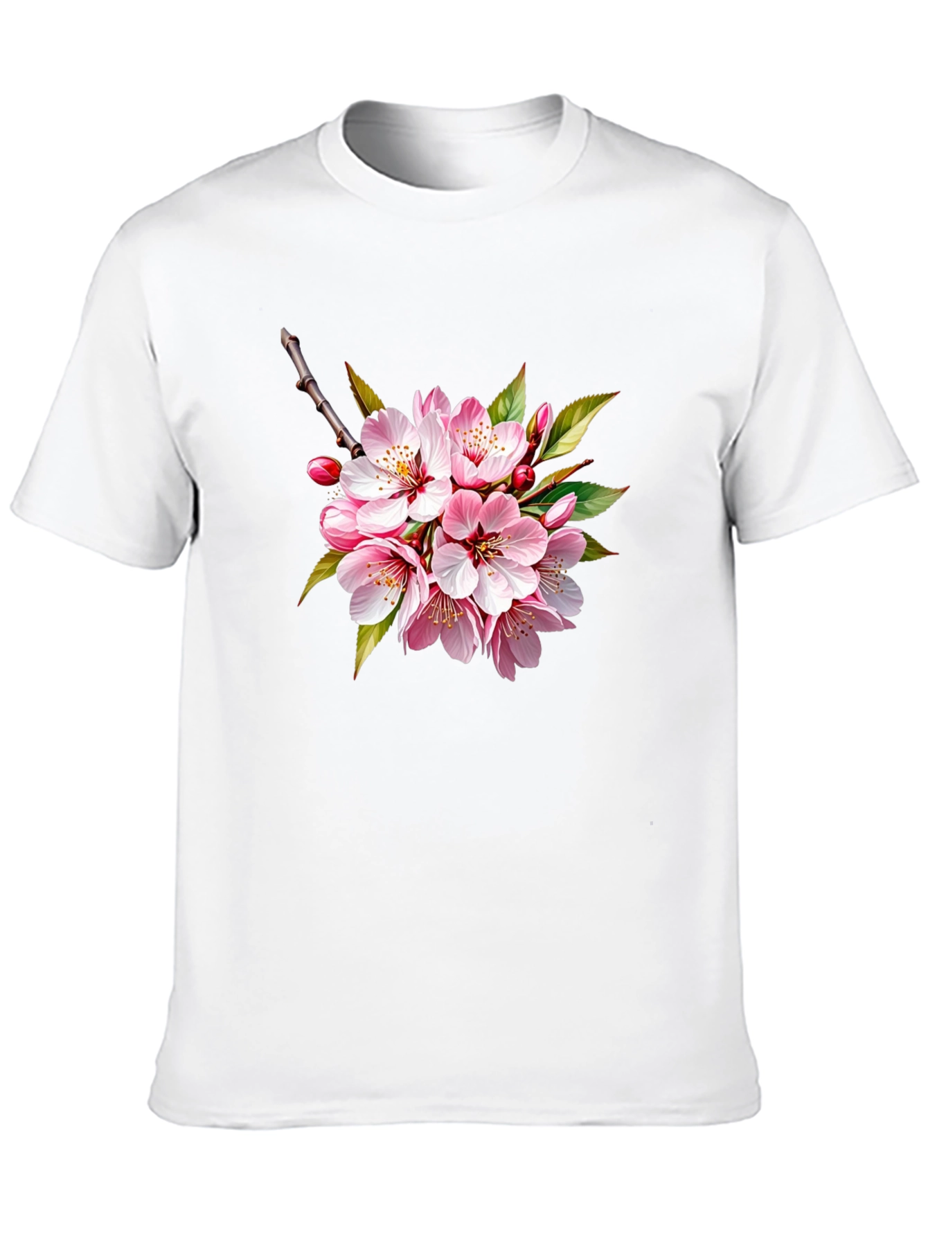 Cherry Blossom Graphic Black T-Shirt