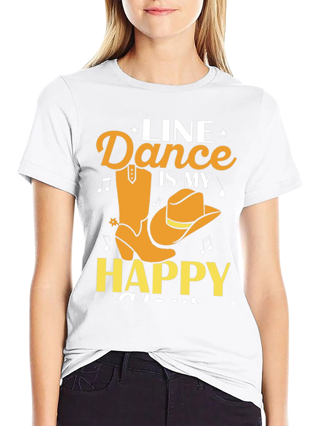 Line Dance Is My Happy Place Graphic Tee