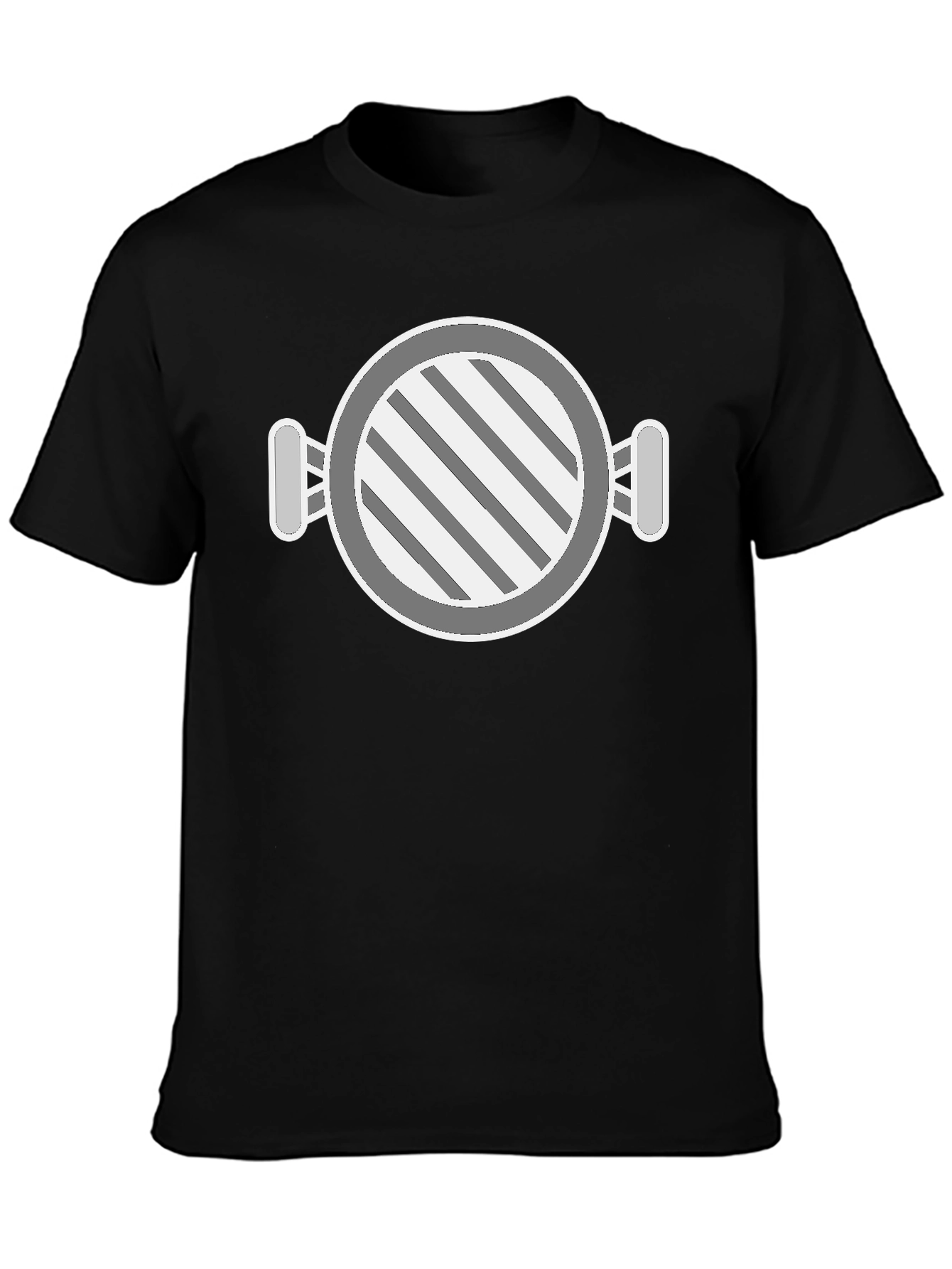 Round Graphic Tee - Cool Striped Design