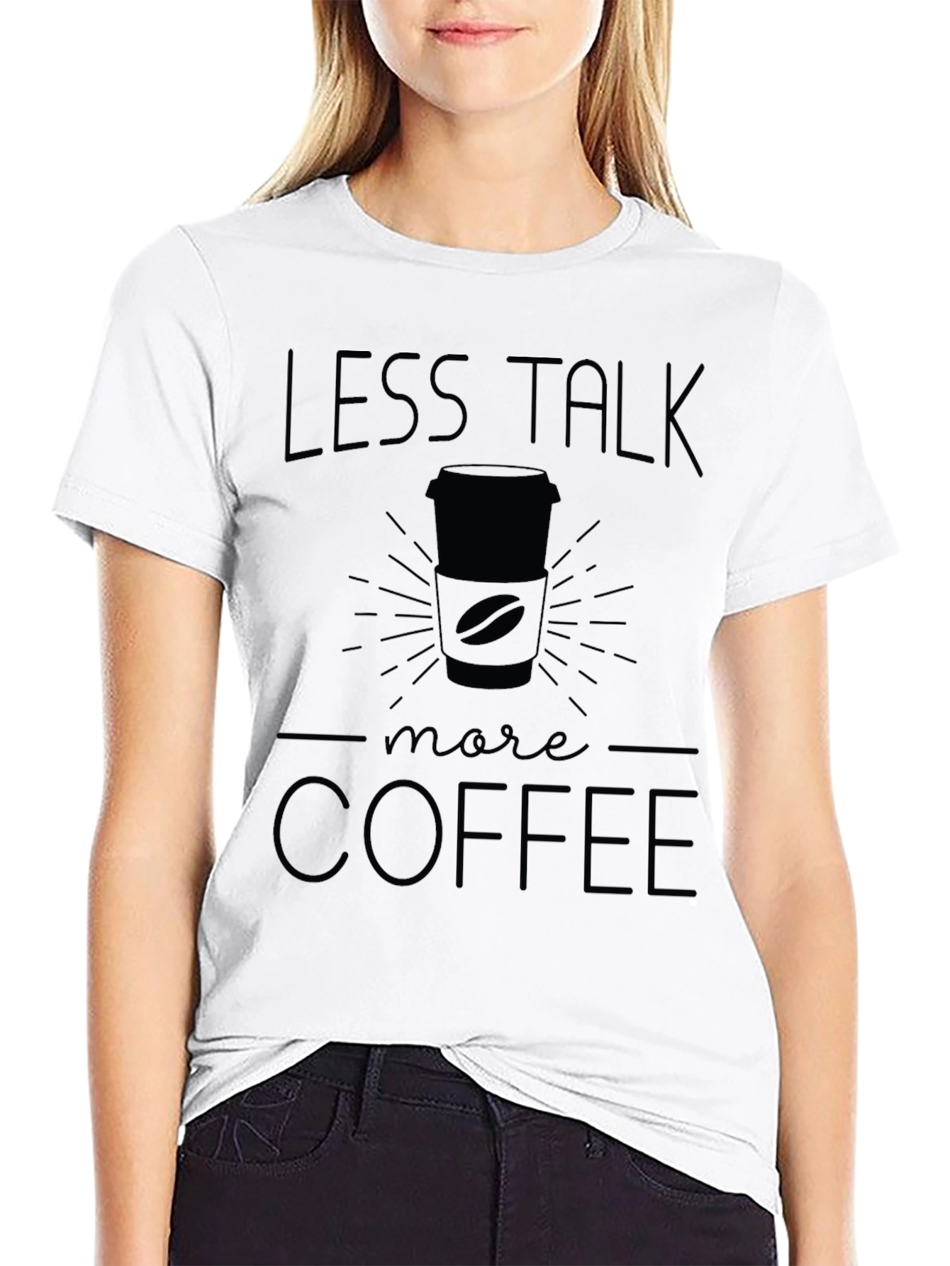 Less Talk More Coffee Graphic T-Shirt