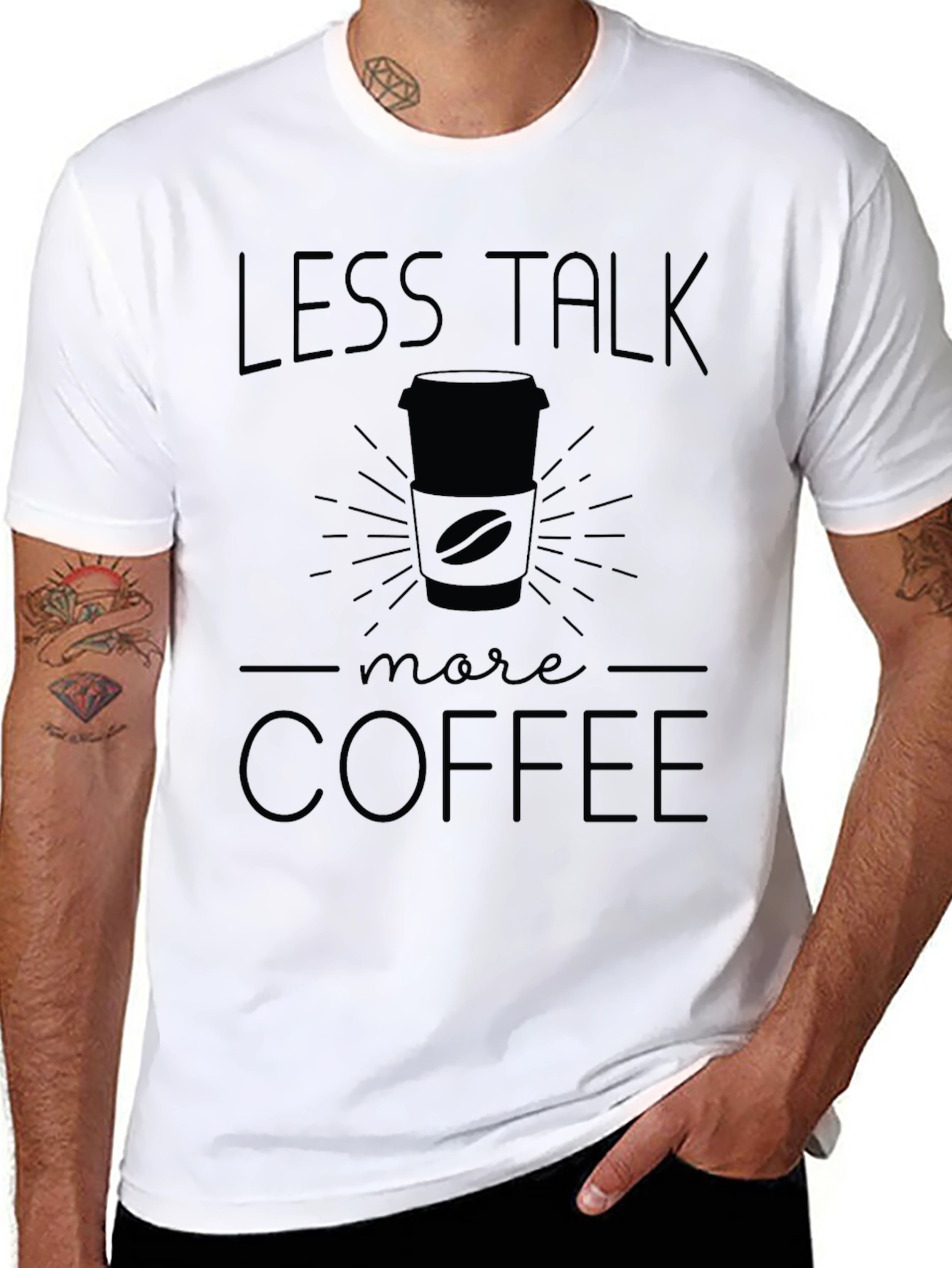 Less Talk More Coffee Graphic T-Shirt