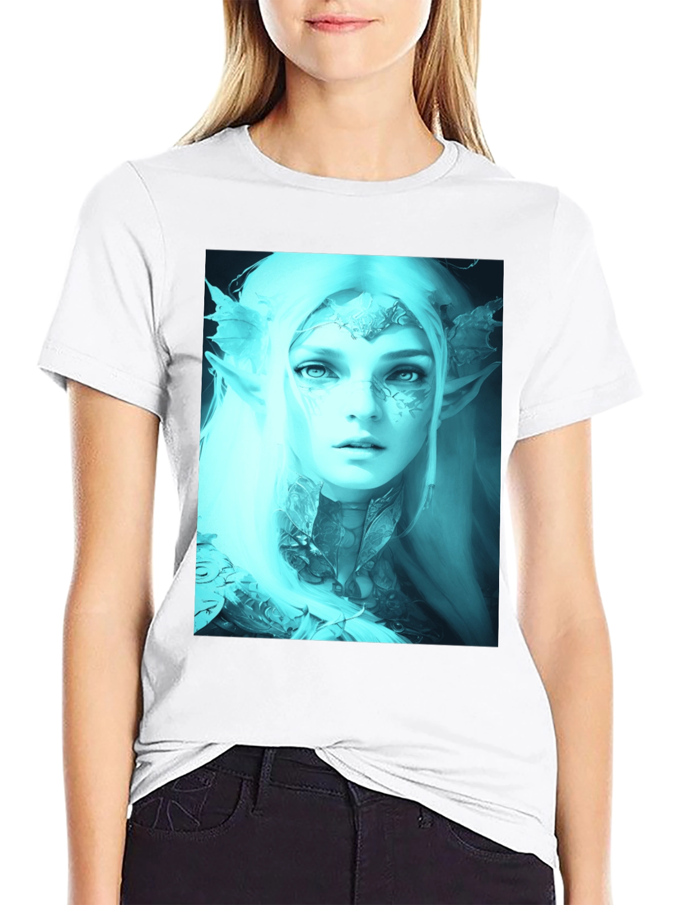 Fantasy Elf Graphic Tee - Mens Black T-Shirt