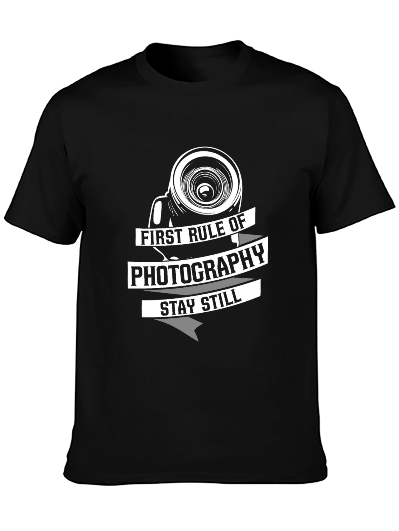 Photography Rule Black Graphic T-Shirt
