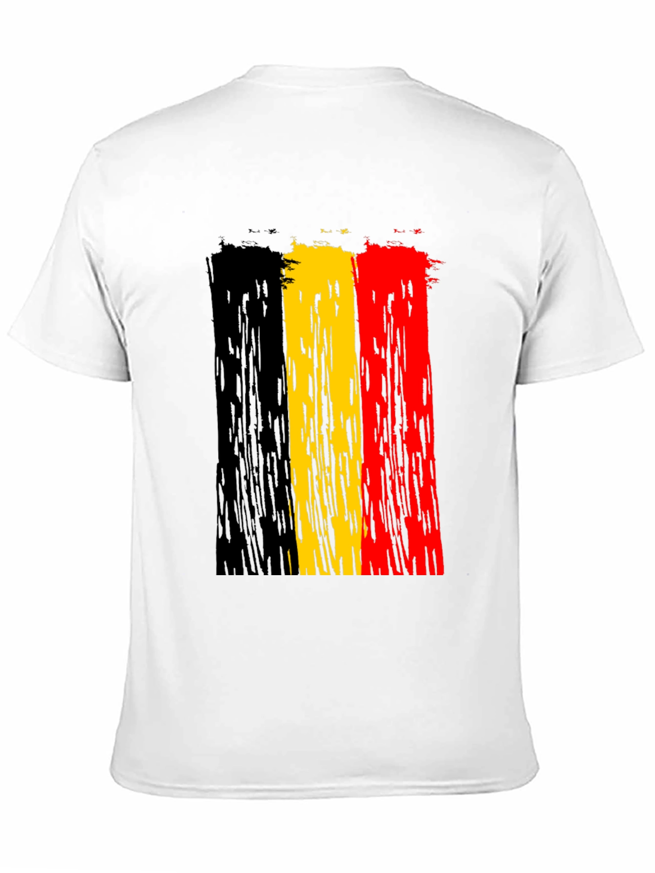 Belgium Flag Brushstroke T-Shirt - Black