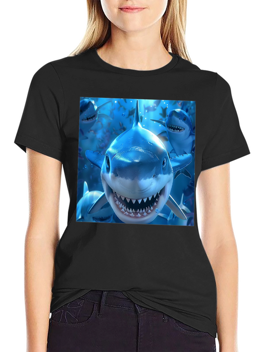 Shark Squad Tee - Mens Black Graphic T-Shirt