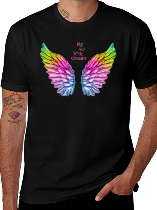 Dream Wings Graphic Black T-Shirt