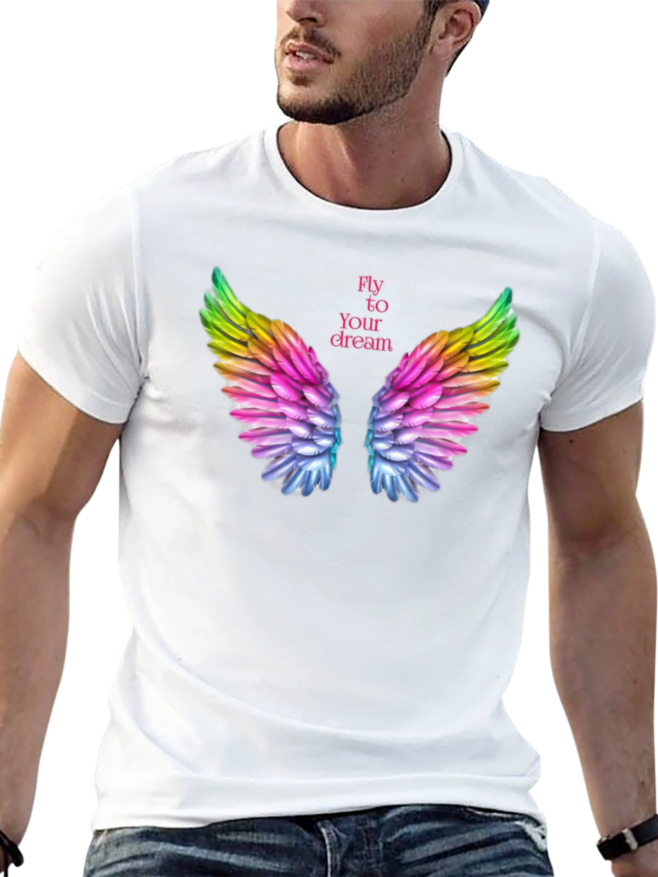 Dream Wings Graphic Black T-Shirt