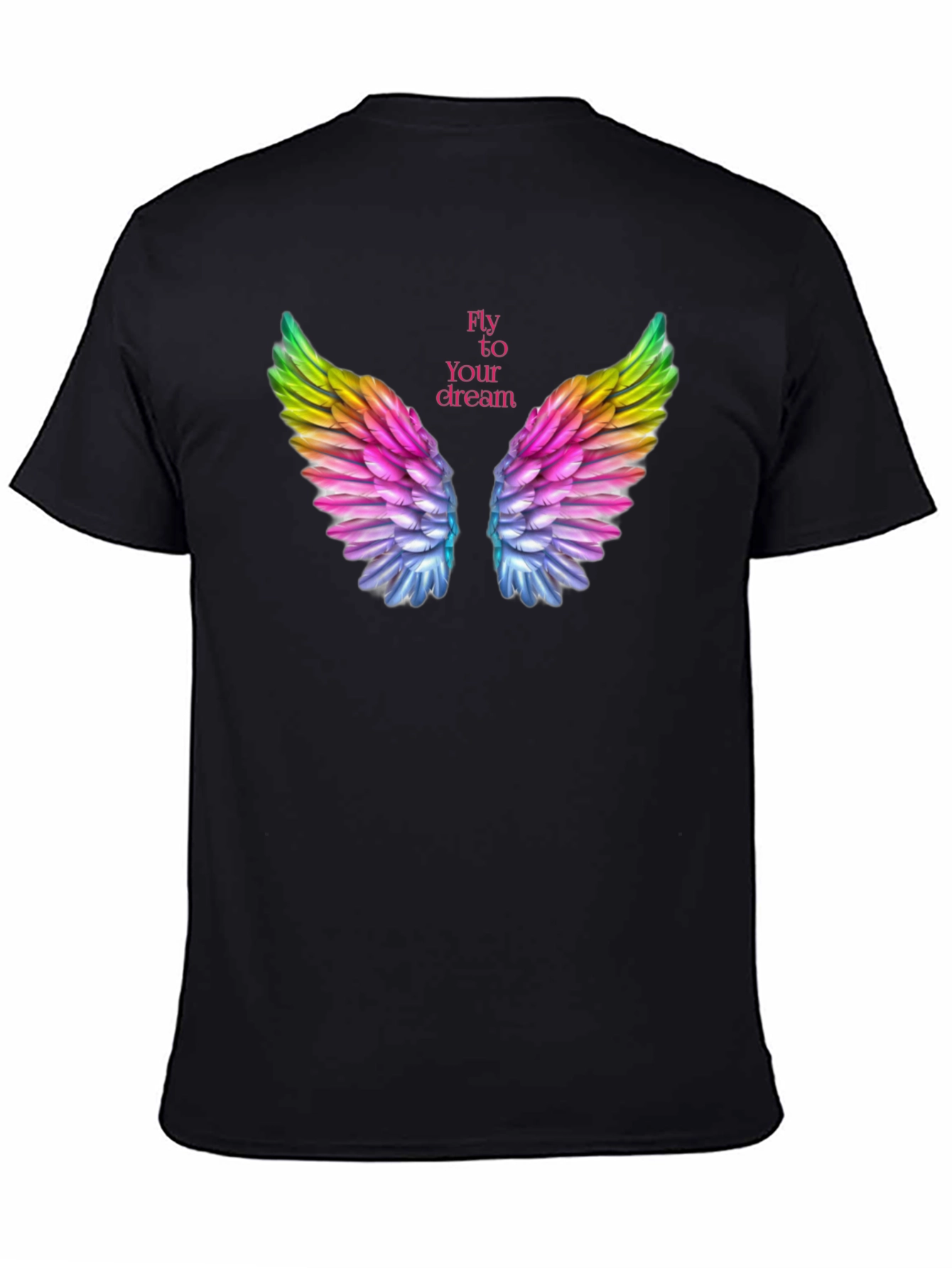 Dream Wings Graphic Black T-Shirt