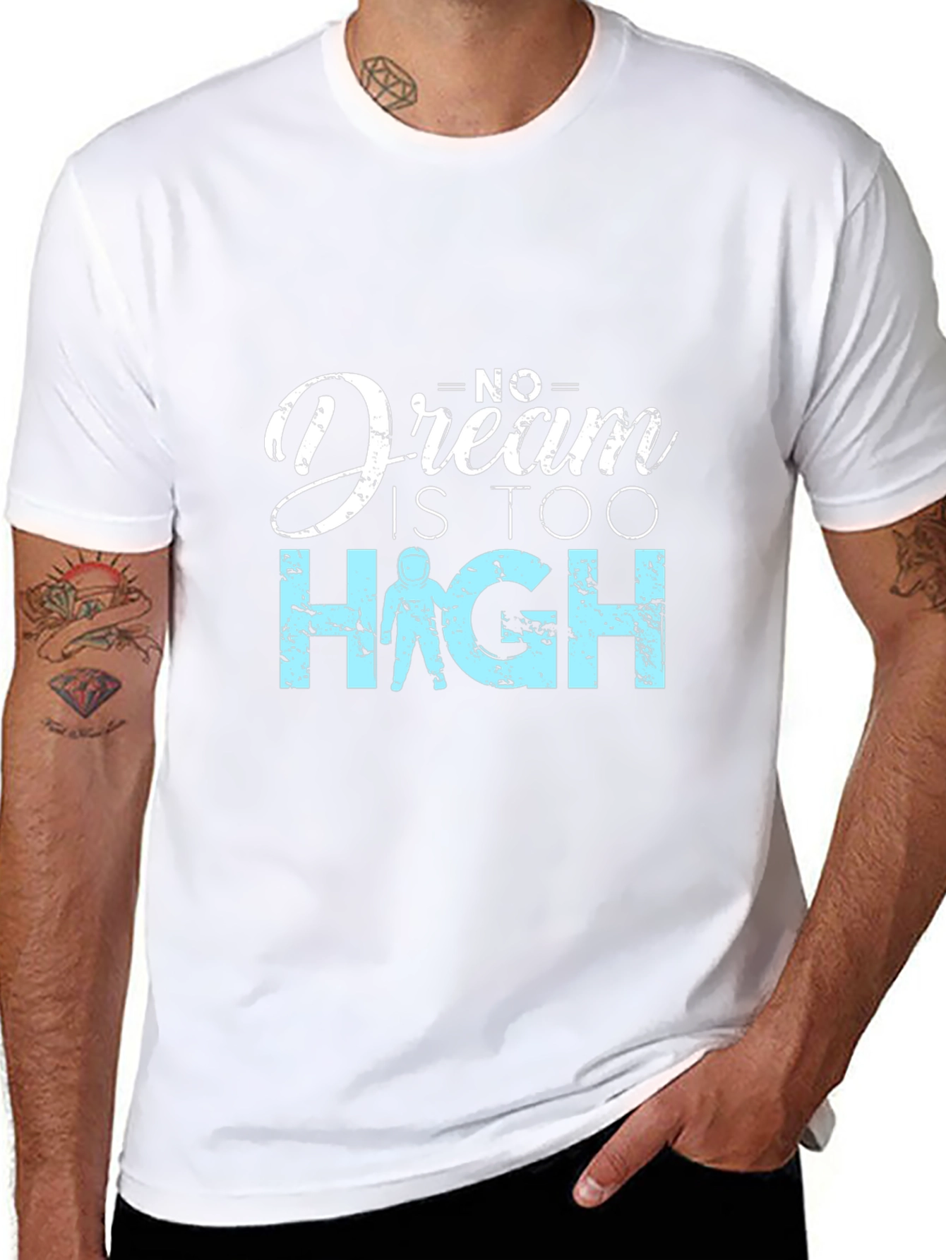 Dream Too High Graphic Black T-Shirt