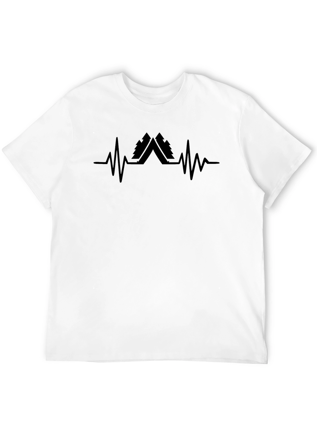 Mountain Heartbeat Graphic Tee - Black