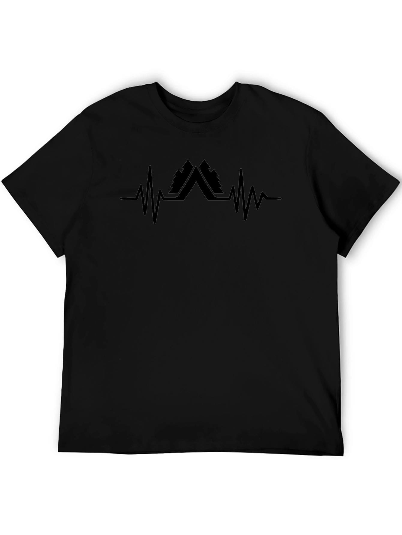 Mountain Heartbeat Graphic Tee - Black