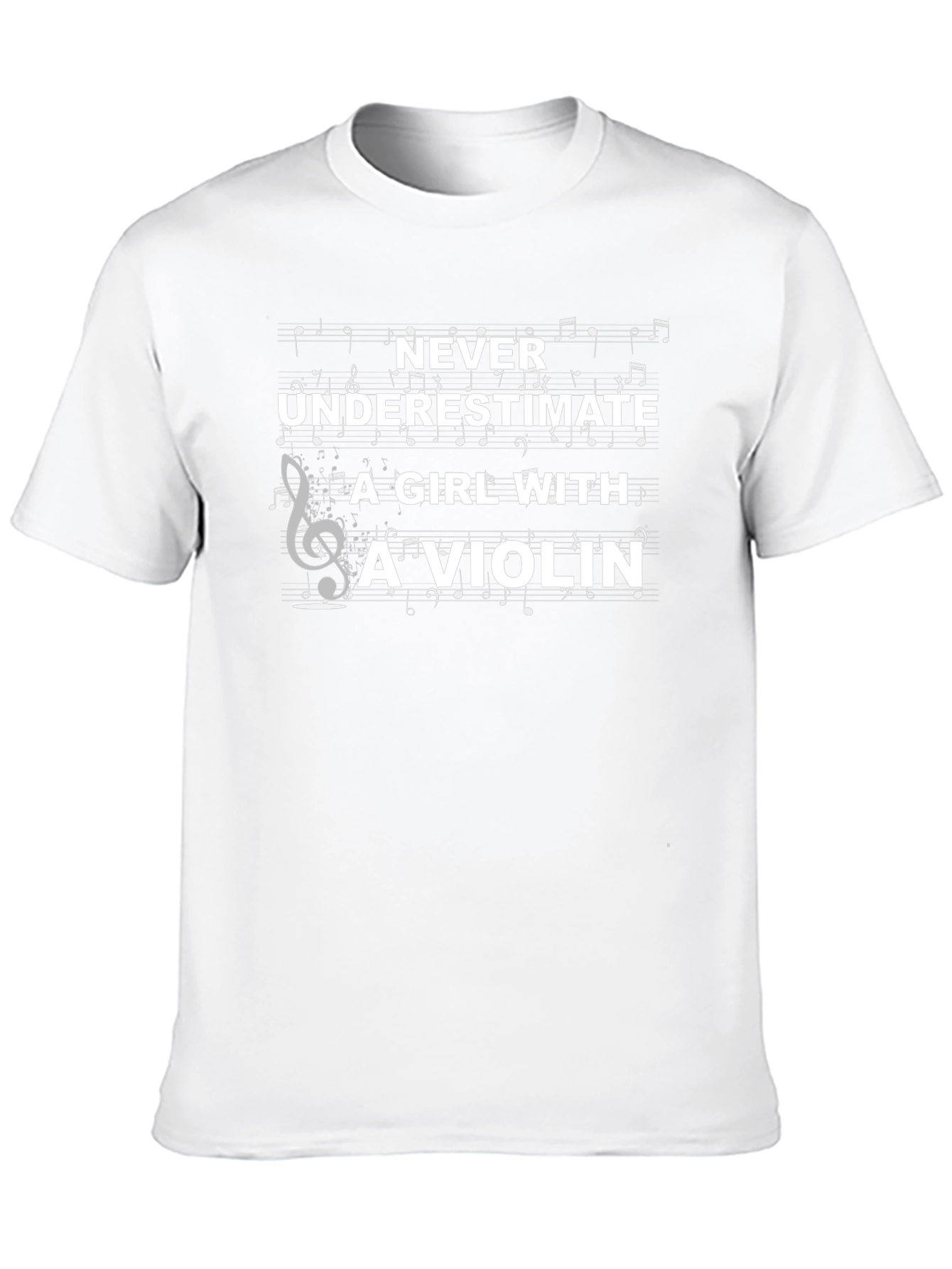 Never Underestimate a Girl with a Violin T-Shirt