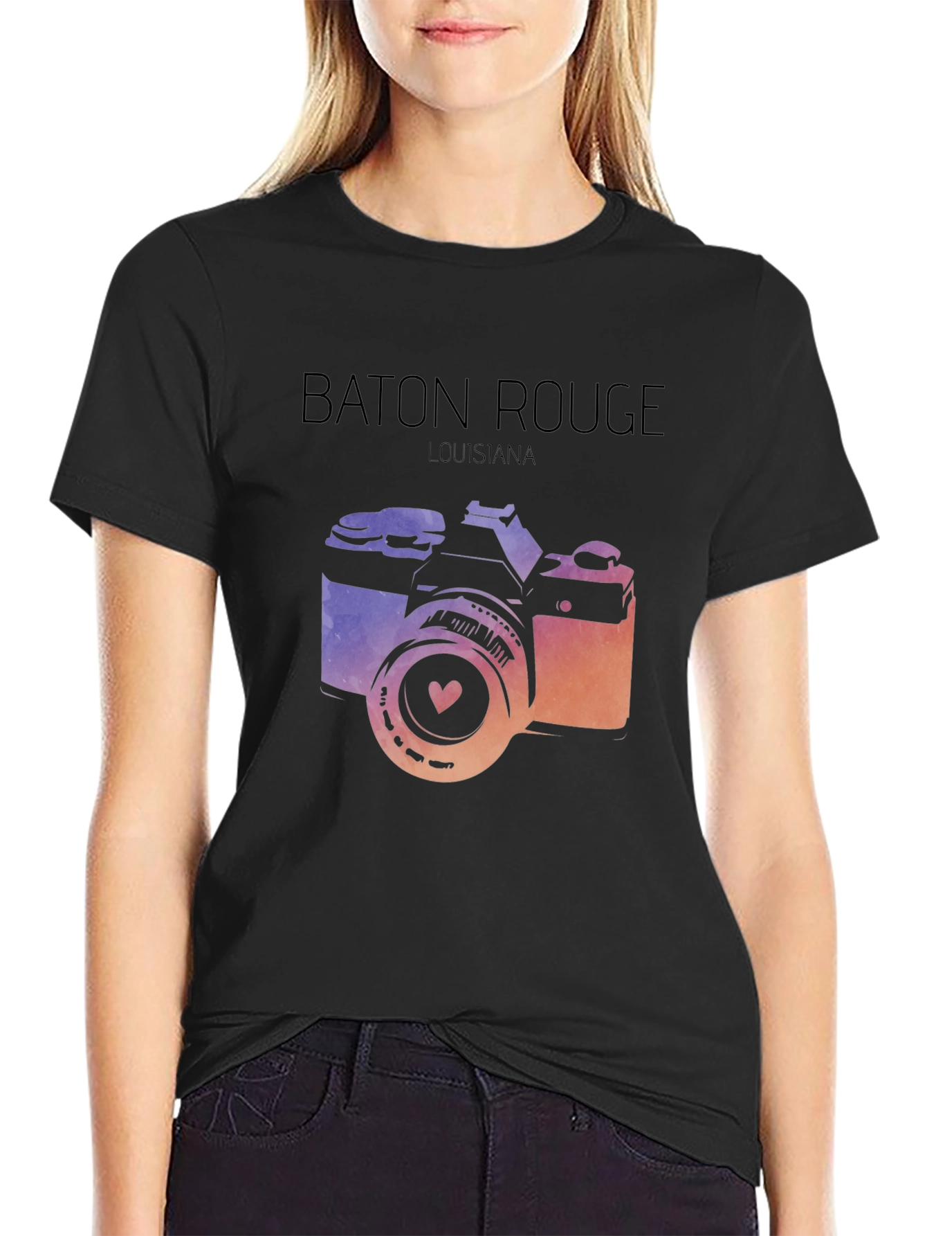 Baton Rouge Louisiana Camera Graphic Tee