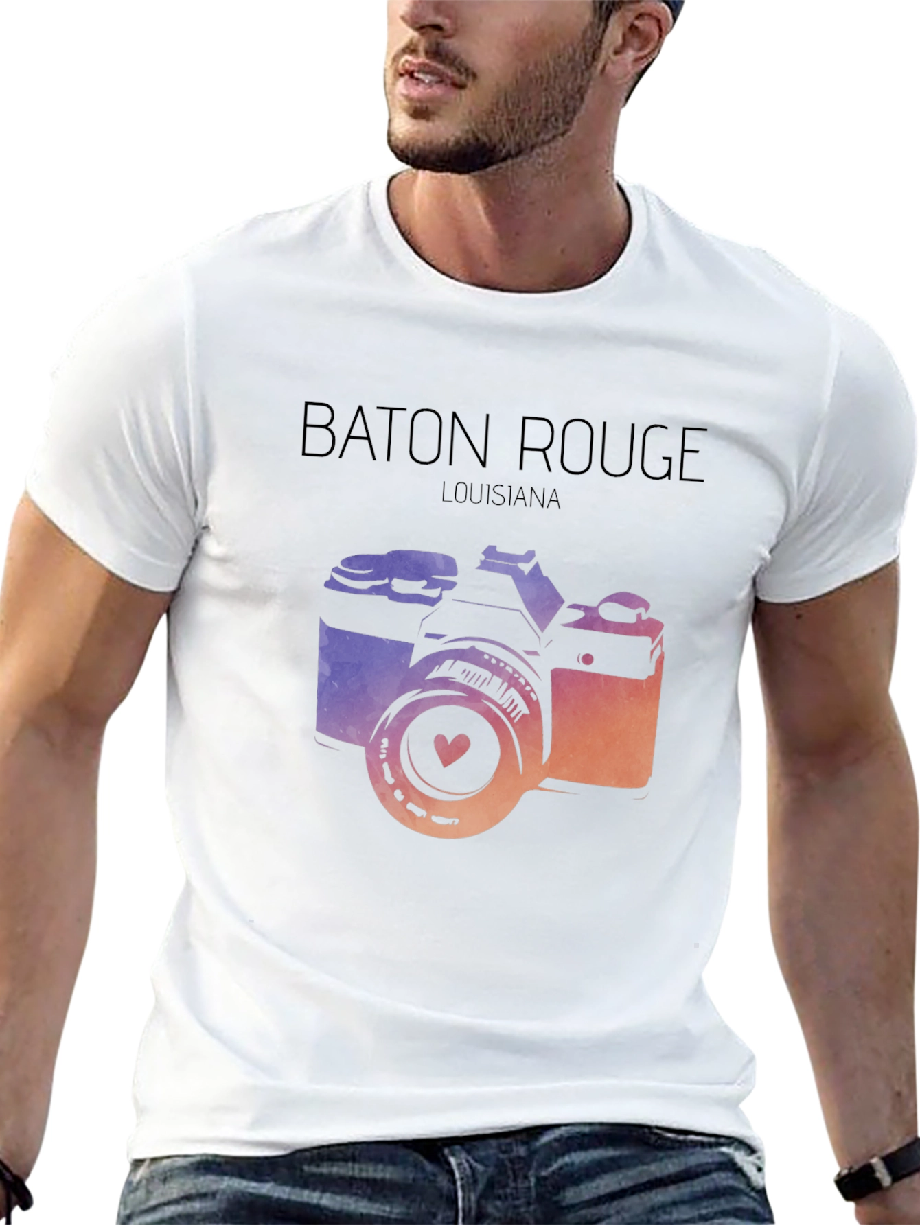 Baton Rouge Louisiana Camera Graphic Tee