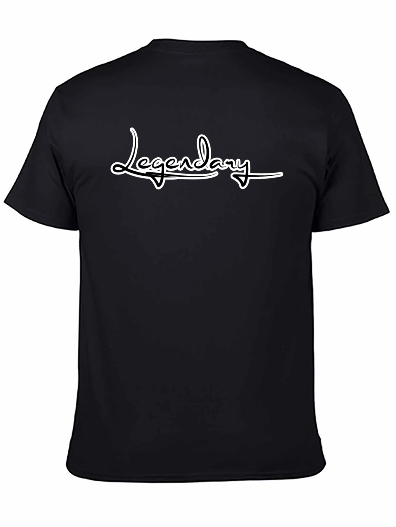 Legendary Black Cotton Graphic T-Shirt
