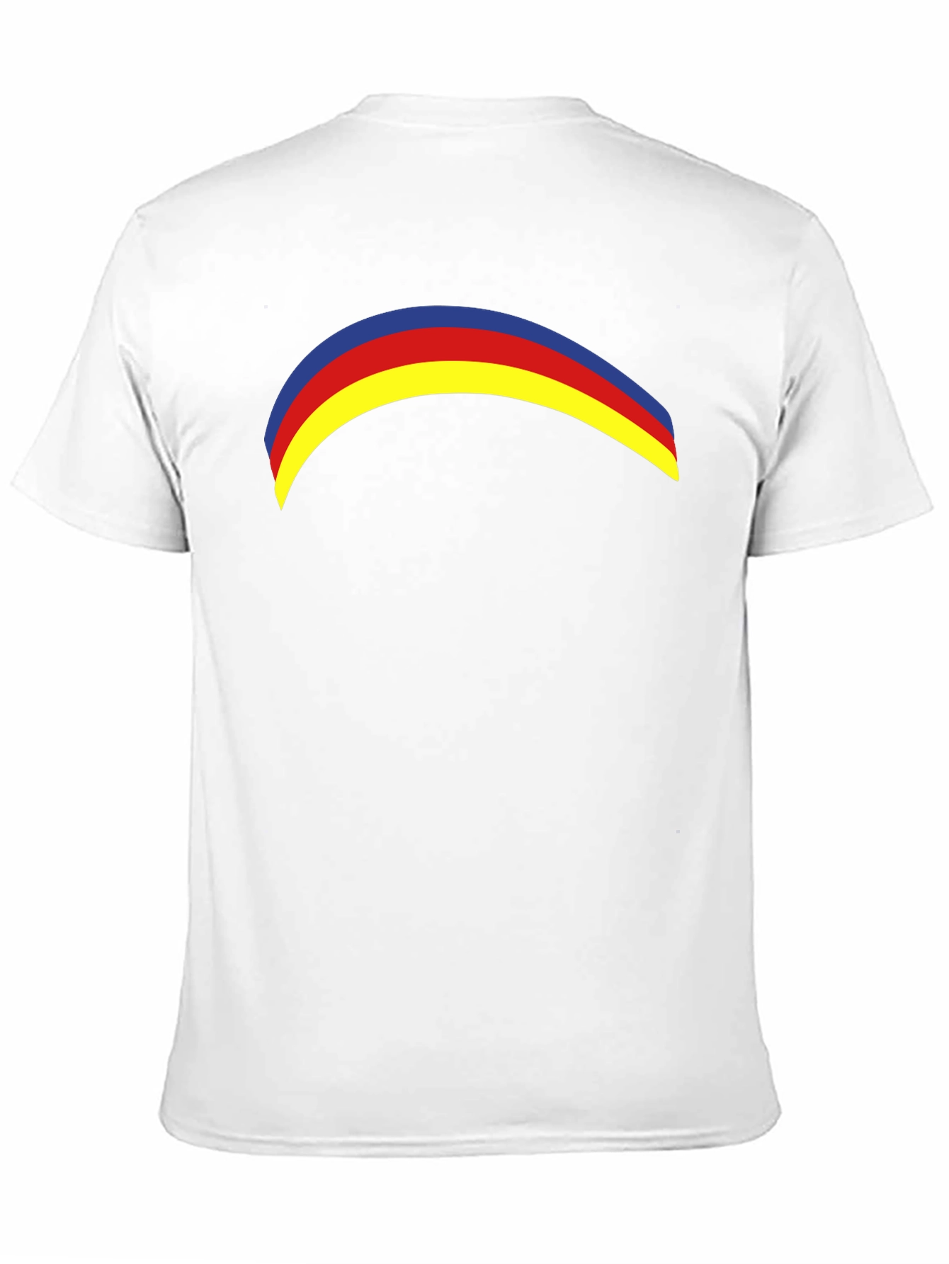 Rainbow Arc Graphic Tee - Casual Black T-Shirt
