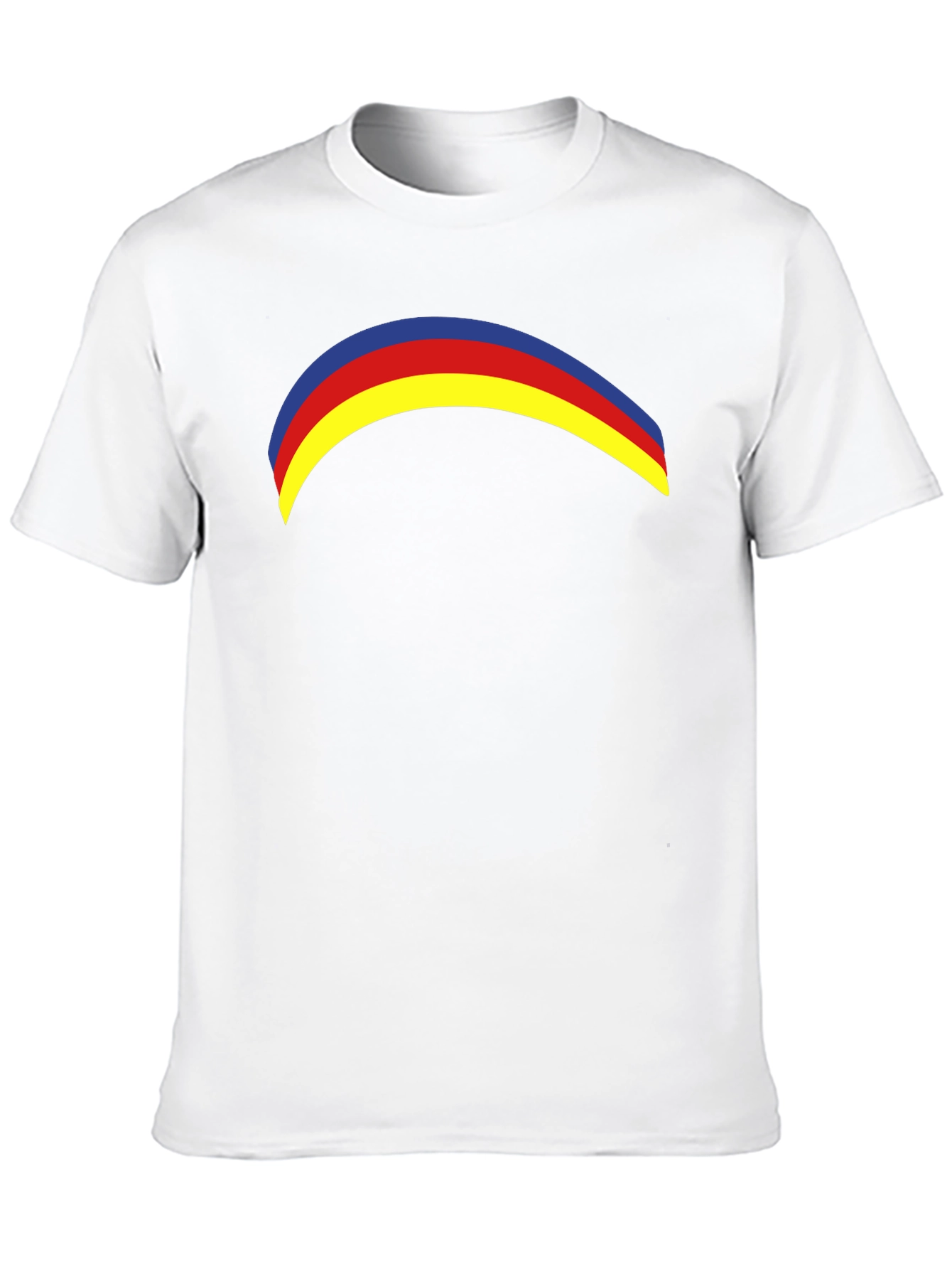 Rainbow Arc Graphic Tee - Casual Black T-Shirt