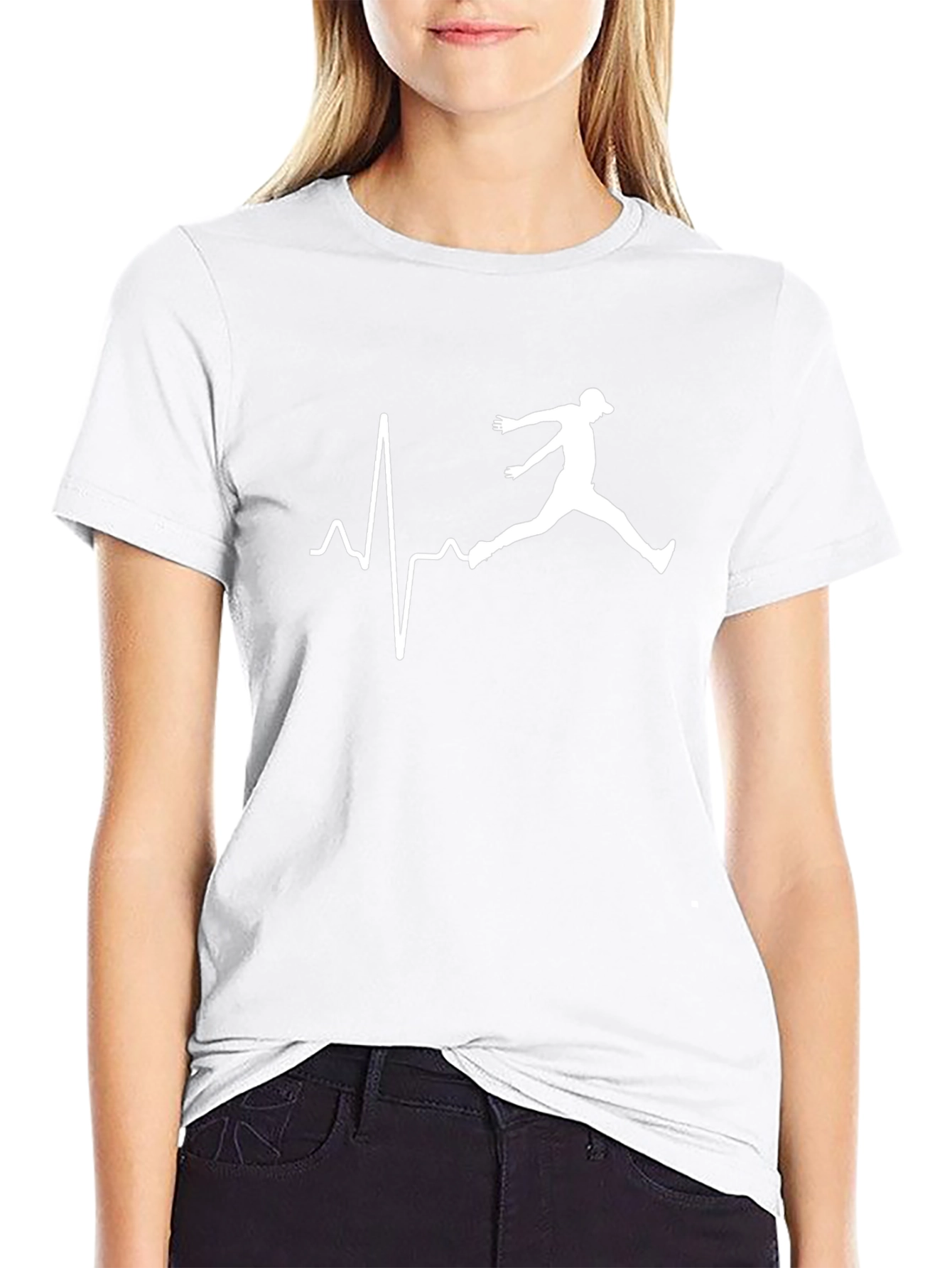 Heartbeat Jogger Graphic Tee - Black