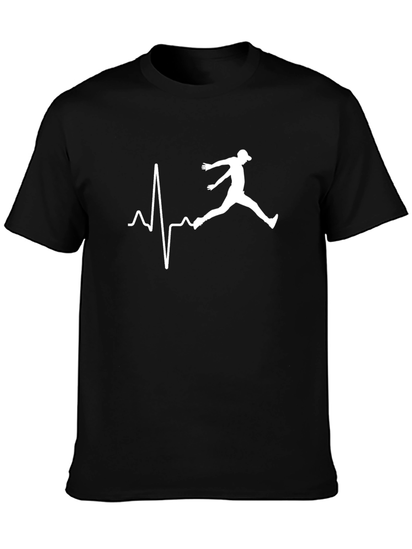 Heartbeat Jogger Graphic Tee - Black
