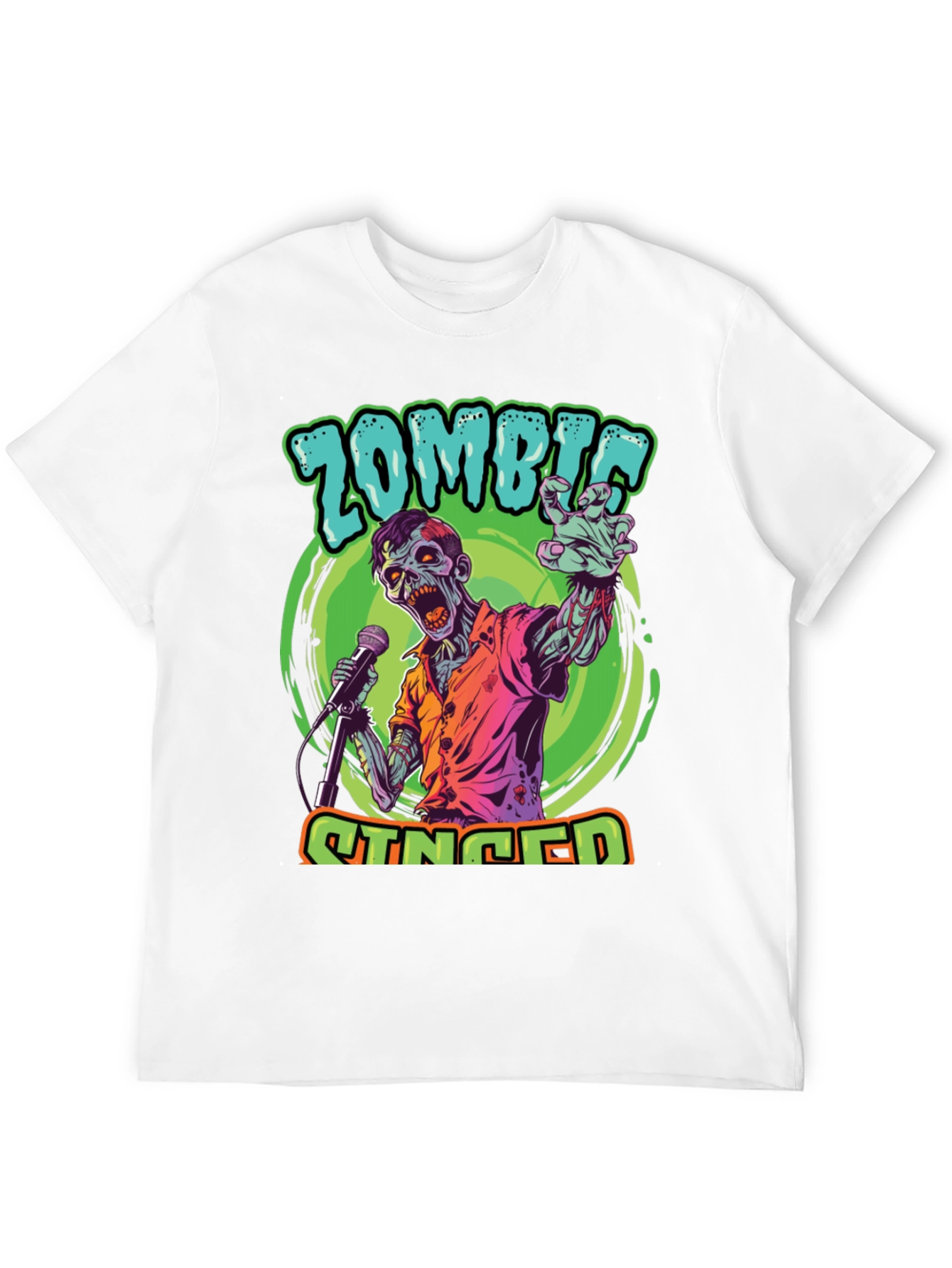 Zombie Singer Graphic Tee - Unique Halloween Shirt
