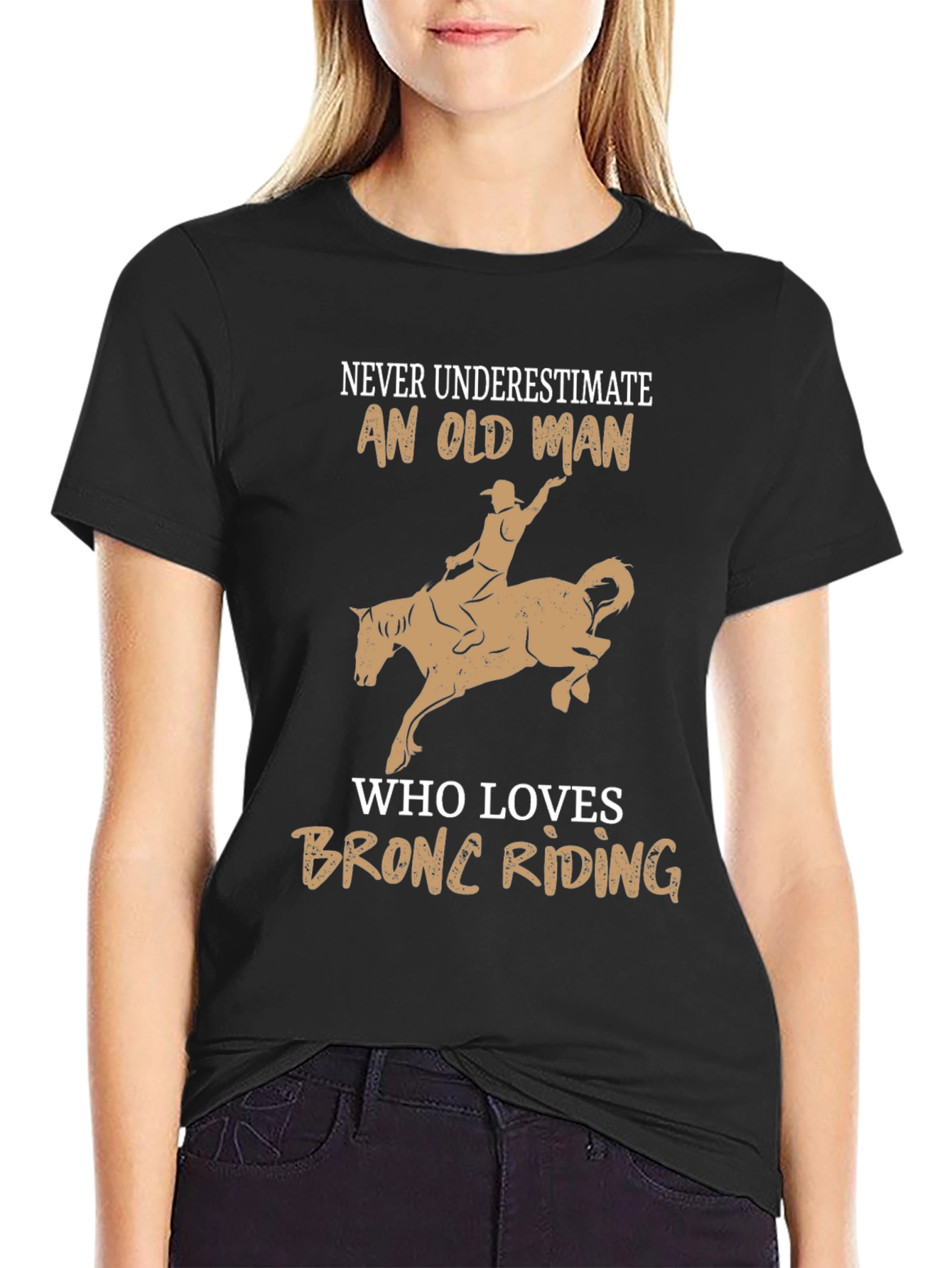 Old Man Bronc Riding T-Shirt