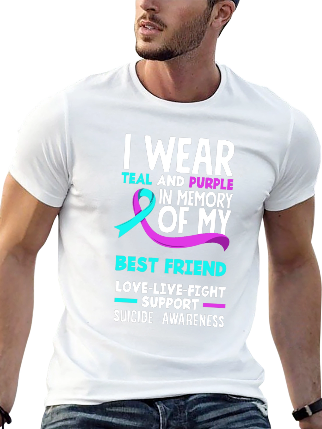Teal & Purple Suicide Awareness Best Friend T-Shirt
