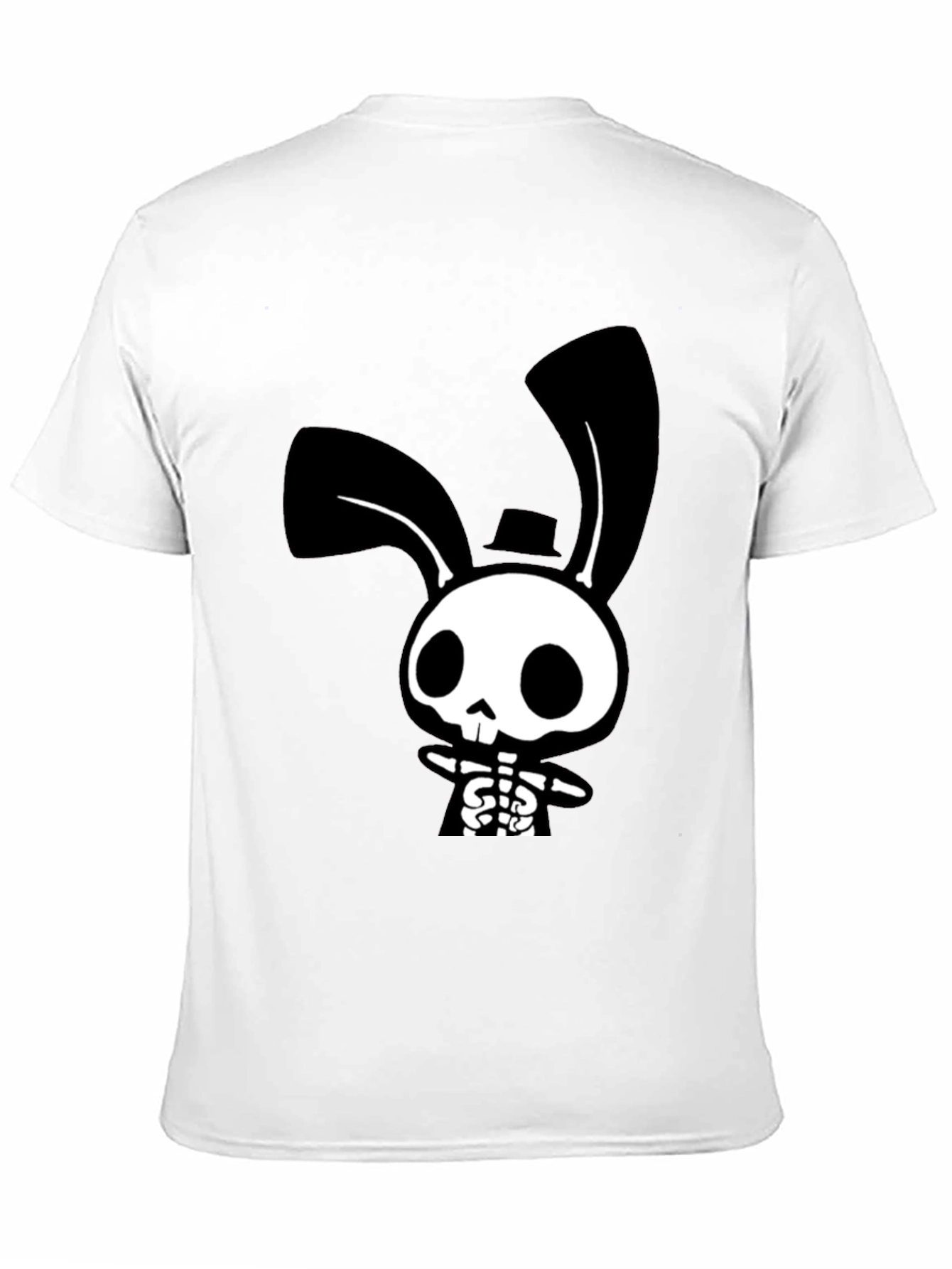 Spooky Skeleton Bunny Black T-Shirt