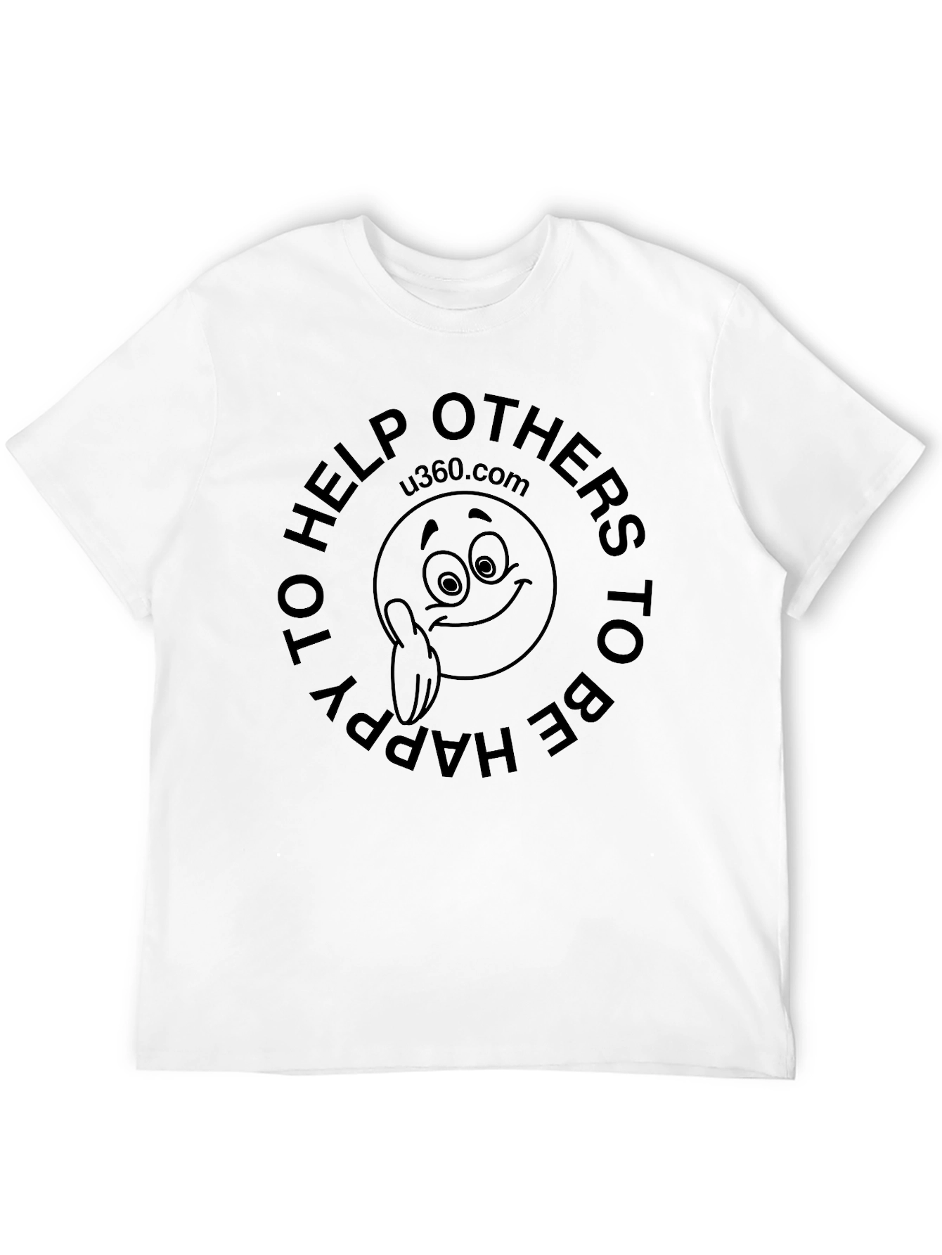 Help Others To Be Happy Black Tee