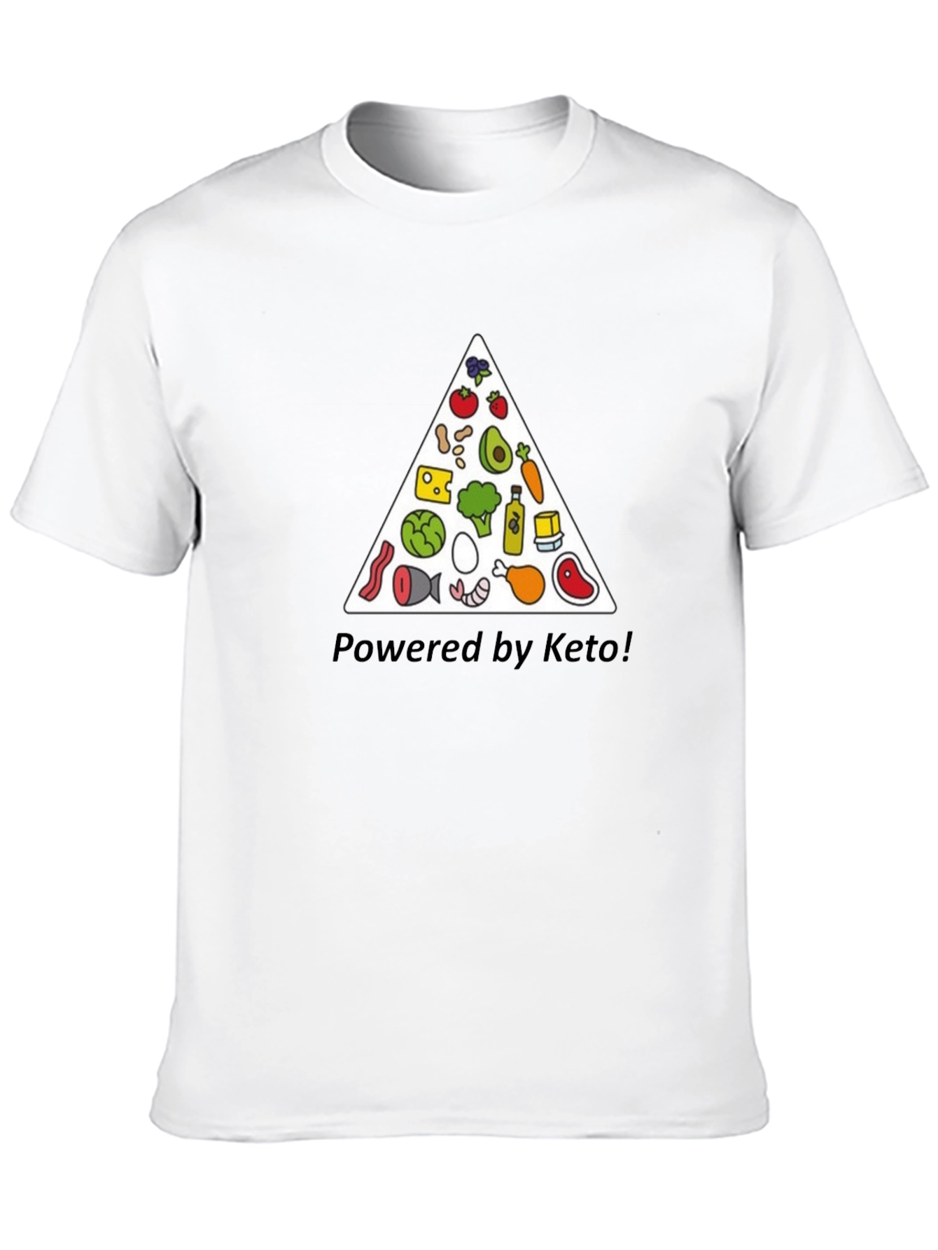 Powered by Keto T-Shirt - Diet Graphic Tee
