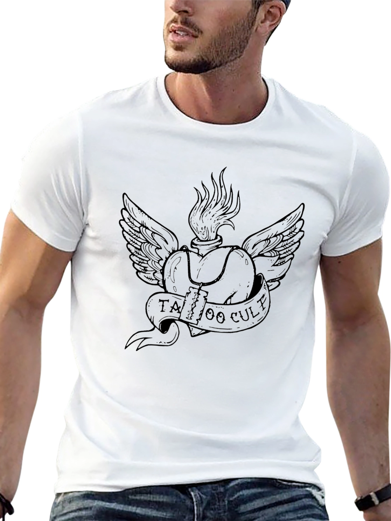 Tattoo Cult Graphic Print Black T-Shirt