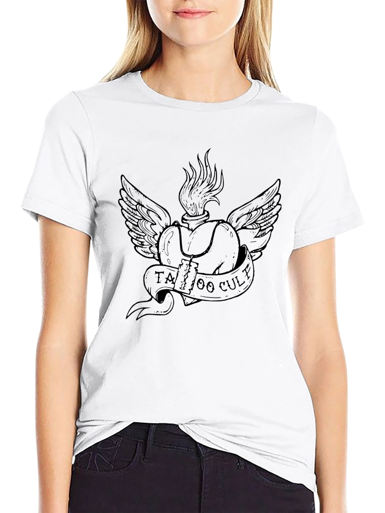 Tattoo Cult Graphic Print Black T-Shirt
