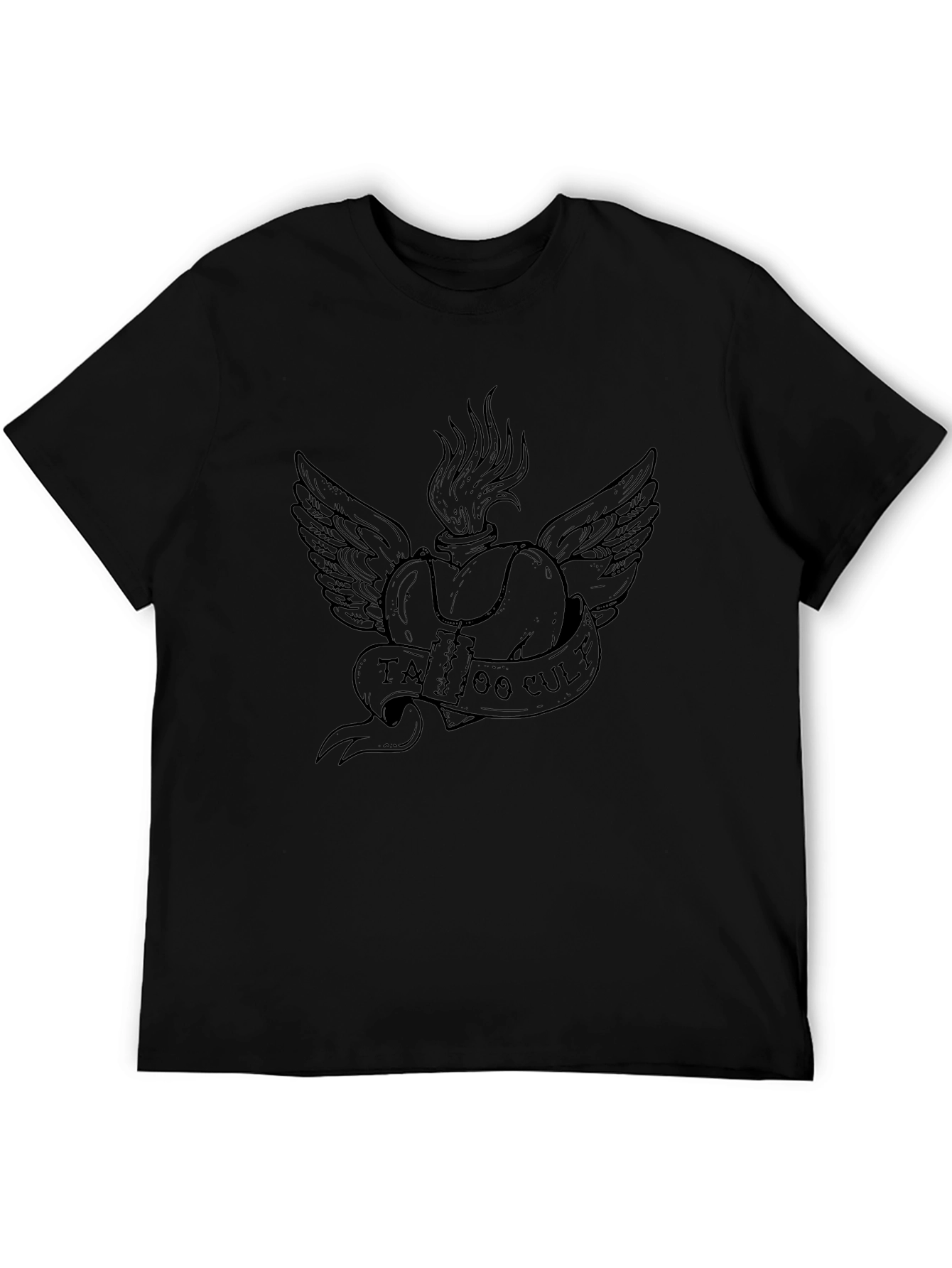 Tattoo Cult Graphic Print Black T-Shirt