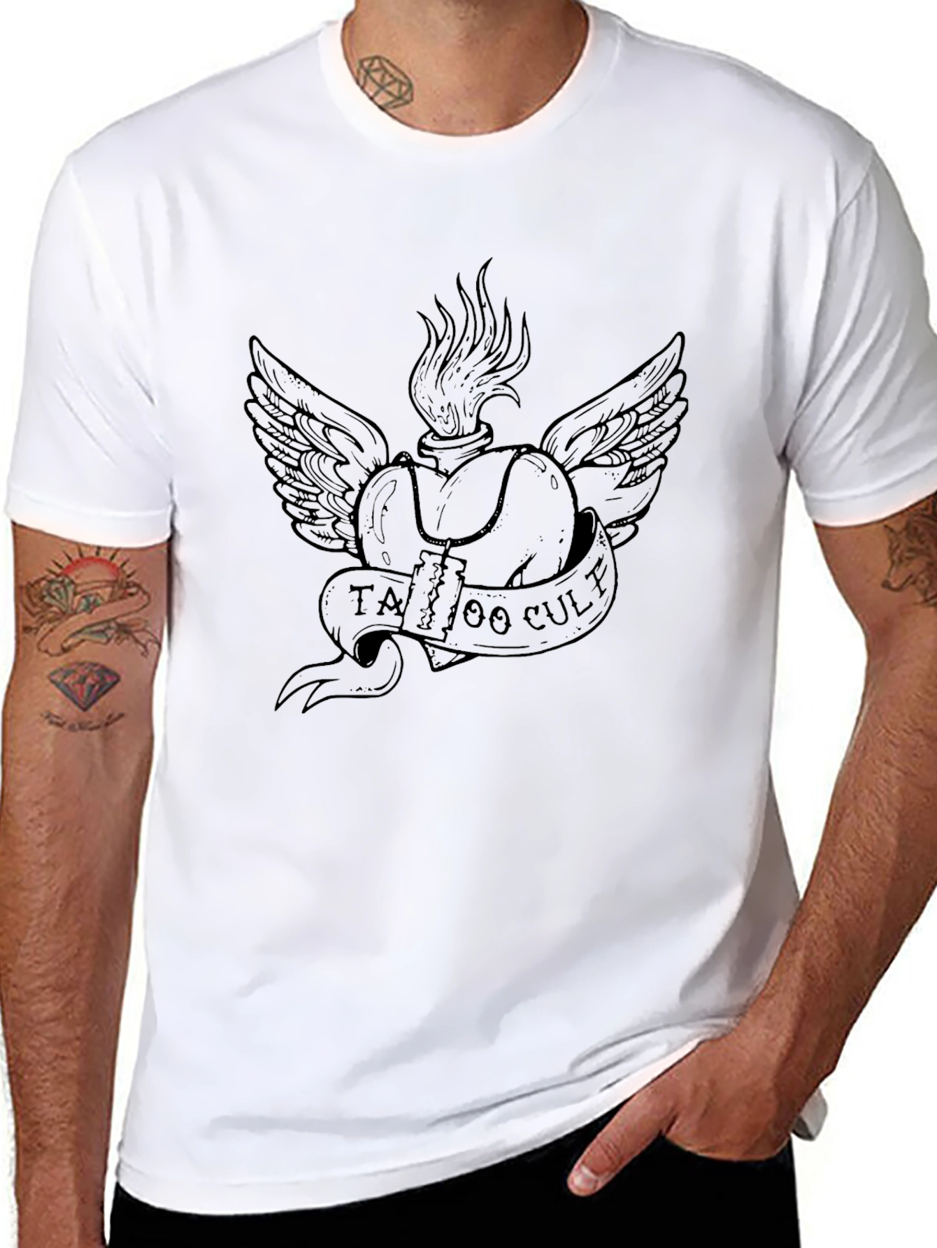 Tattoo Cult Graphic Print Black T-Shirt