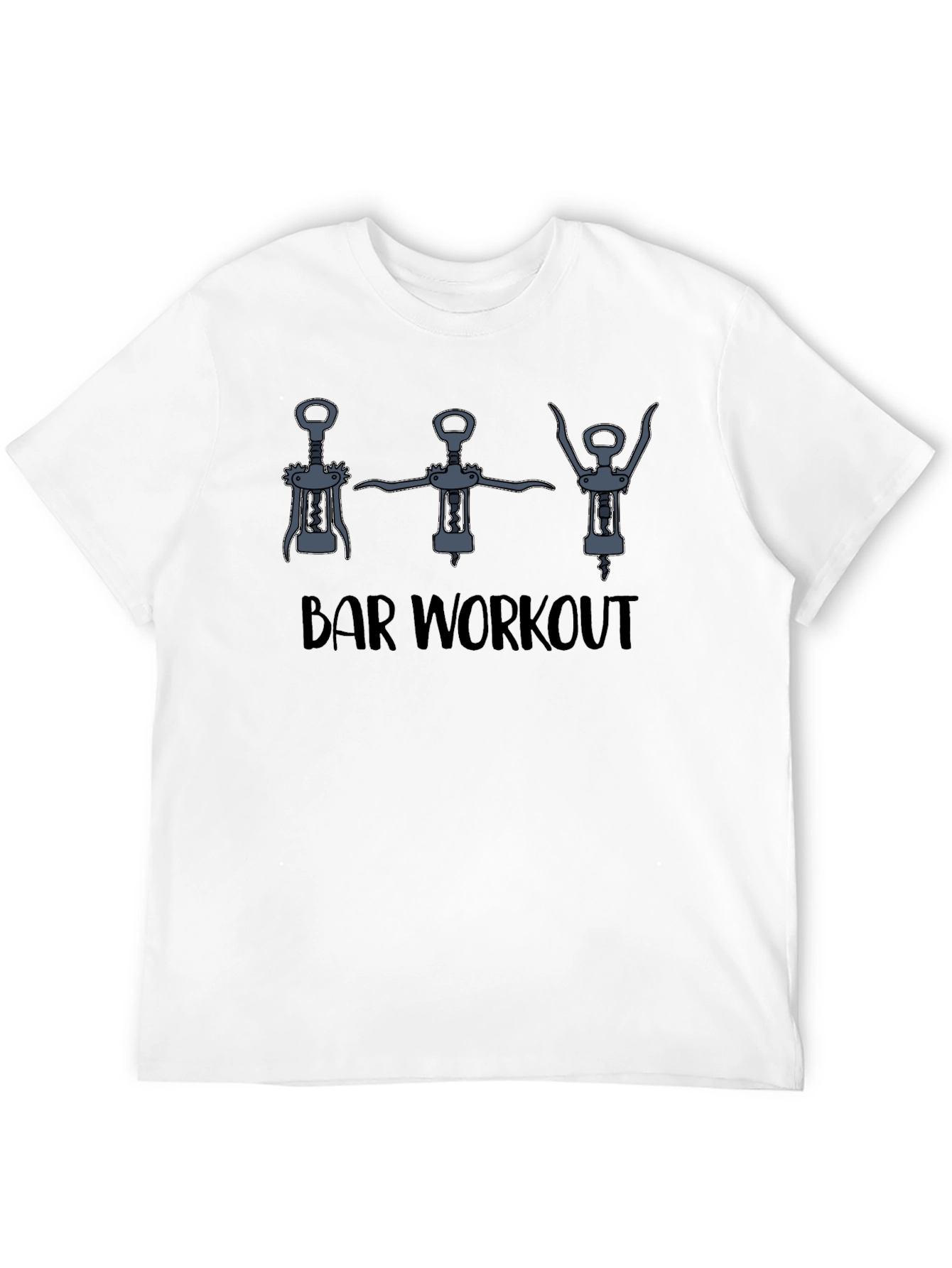 Bar Workout Graphic Tee - Black Cotton
