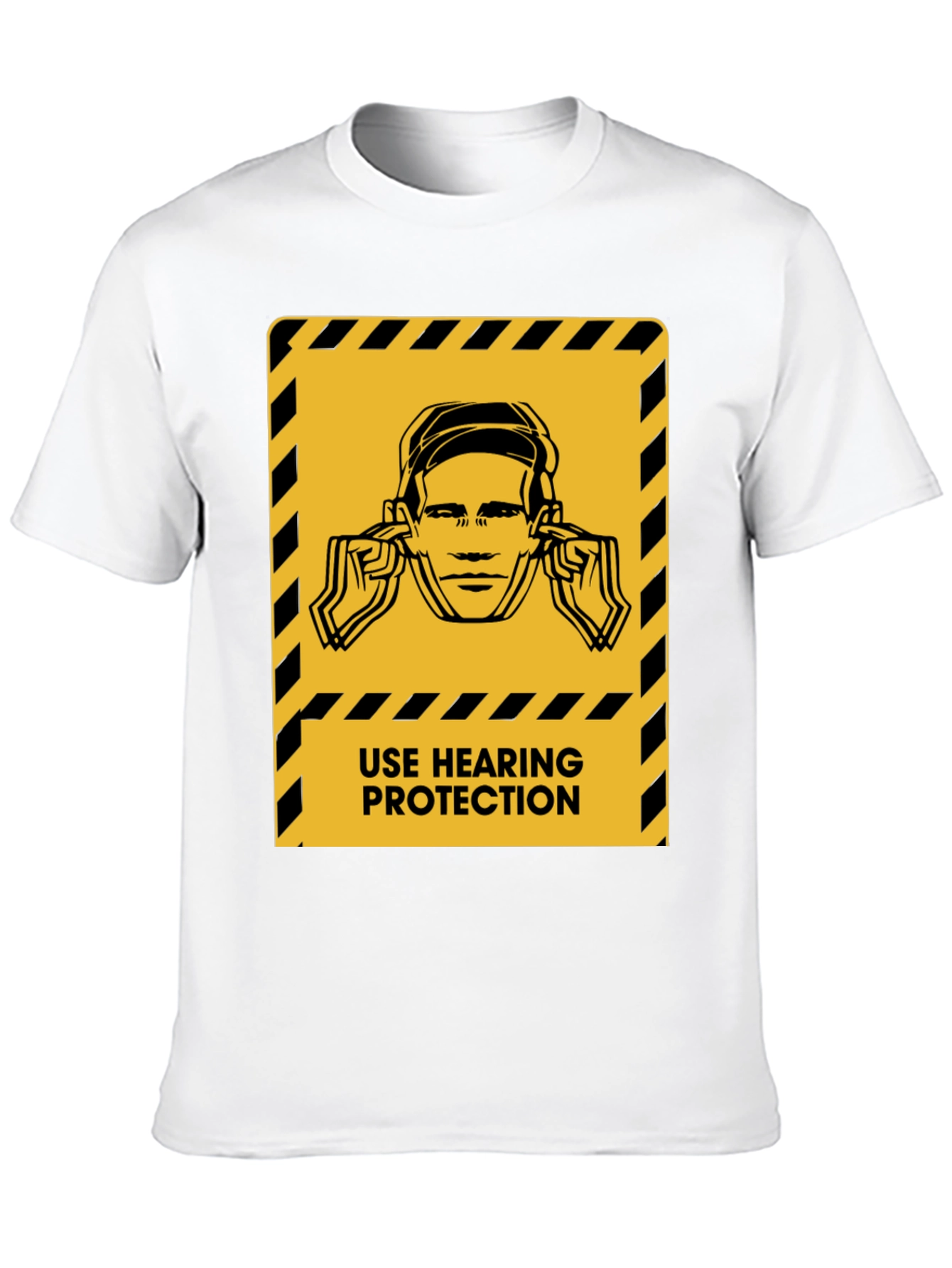 Hearing Protection Warning Black T-Shirt