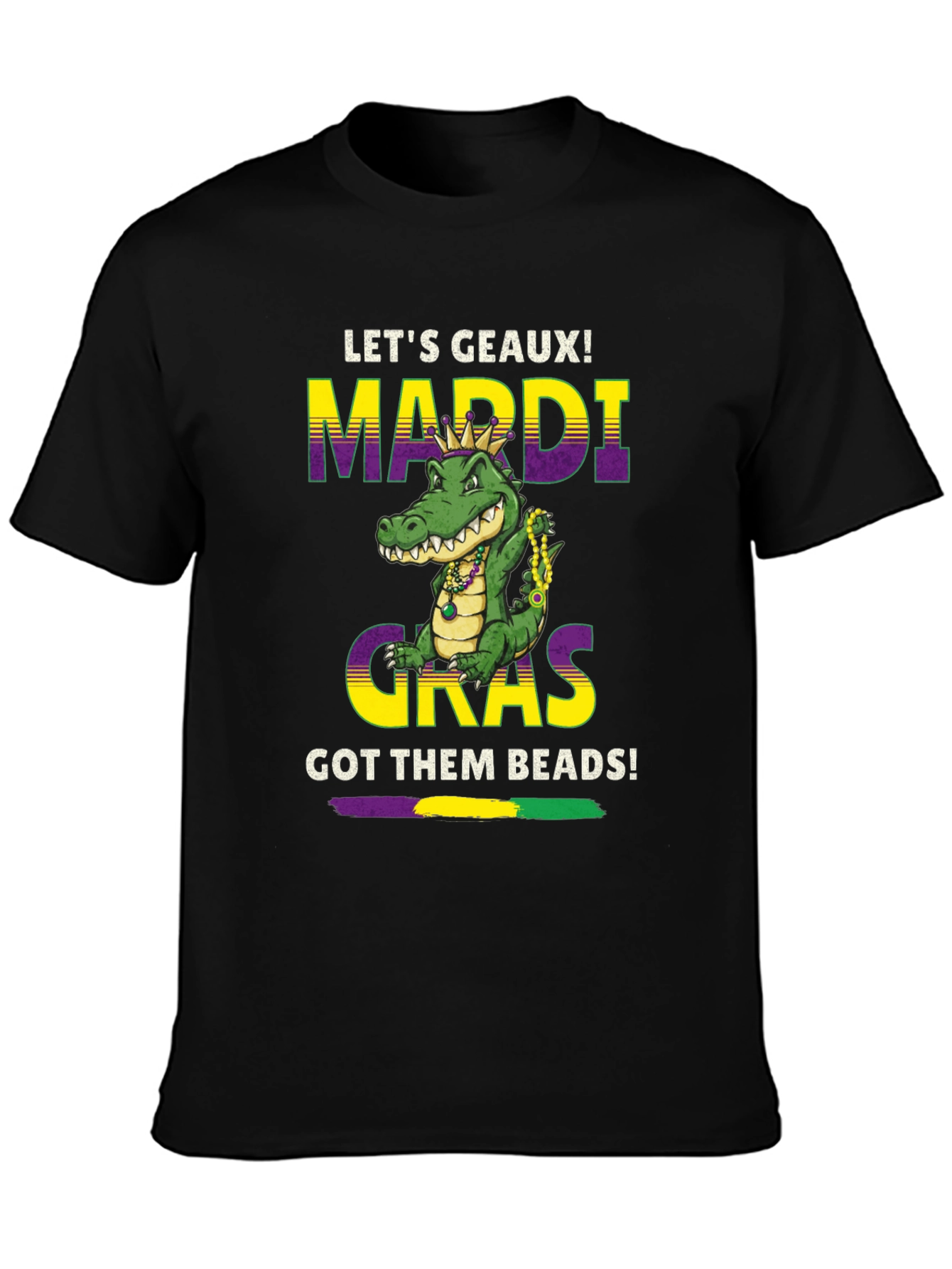 Mardi Gras Alligator T-Shirt - Lets Geaux Beads!