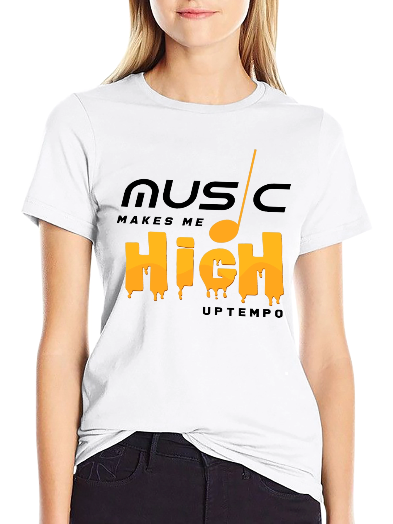 Music Makes Me High Tee - Trendy Graphic T-Shirt
