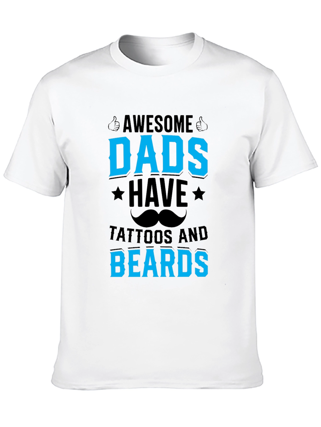 Awesome Dads T-Shirt - Tattoos and Beards