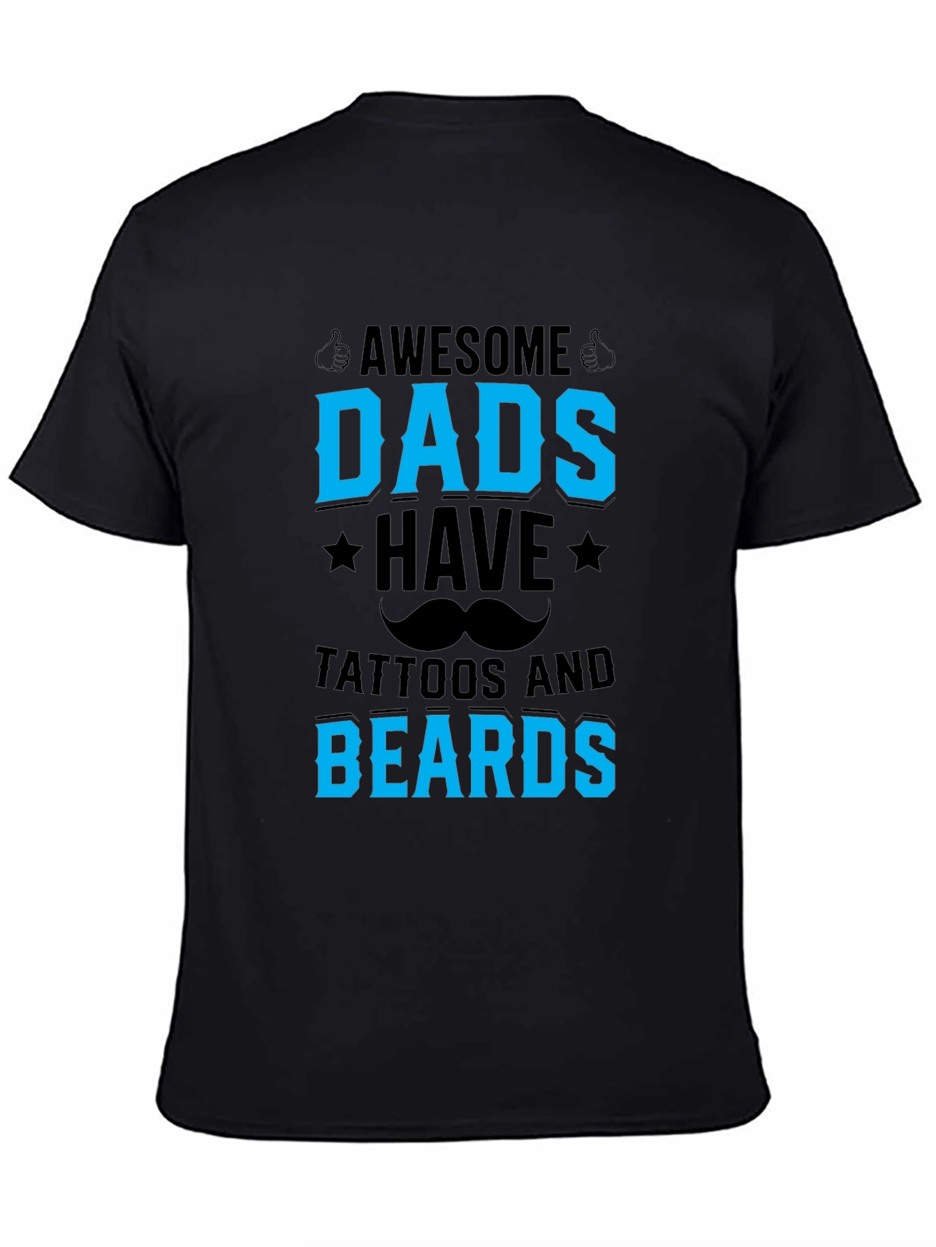Awesome Dads T-Shirt - Tattoos and Beards