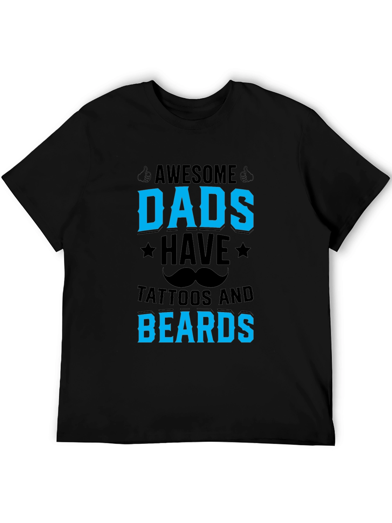 Awesome Dads T-Shirt - Tattoos and Beards