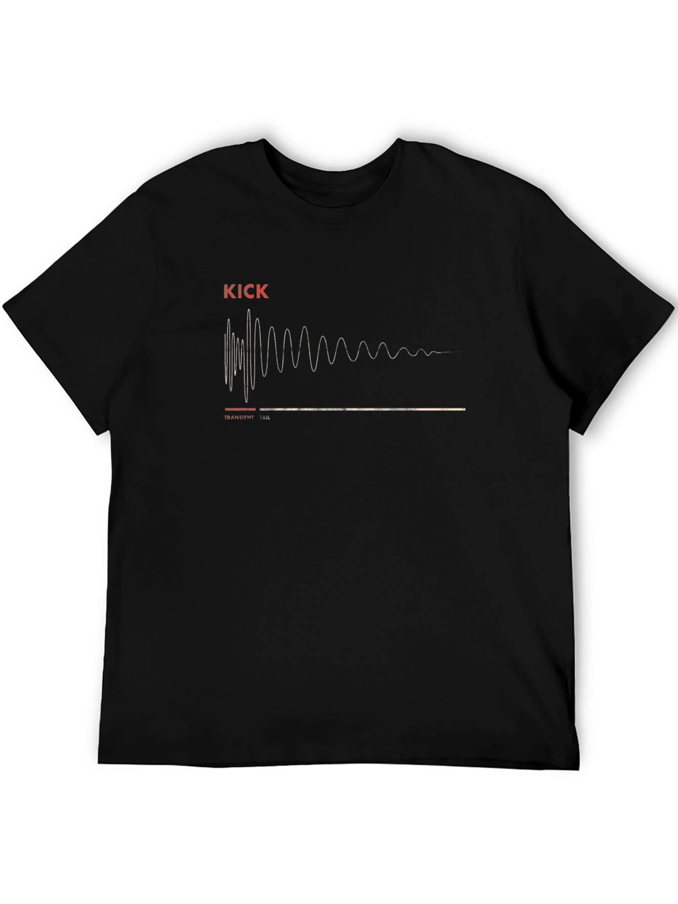 Kick Transient Waveform T-Shirt - Black Graphic Tee