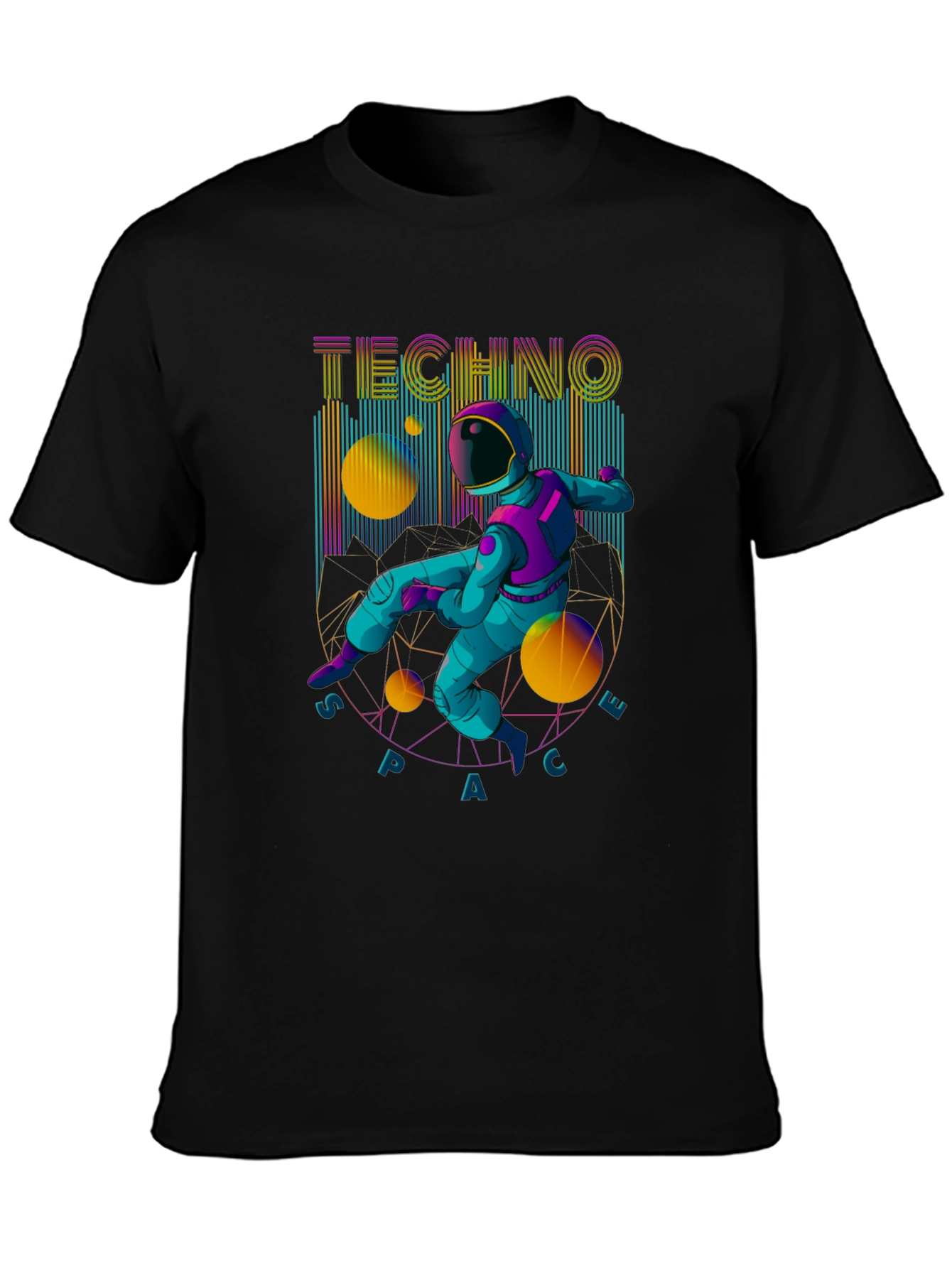 Techno Space Astronaut T-Shirt - Unique Graphic Tee